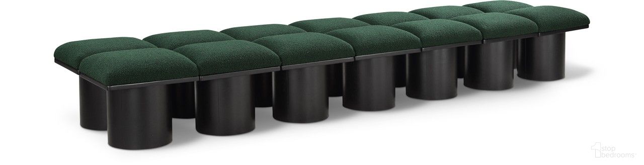 The appearance of Pavilion 126 Inch 14 Piece Boucle Fabric Bench In Green and Black designed by Meridian in the modern / contemporary interior design. This green piece of furniture was selected by 1StopBedrooms from Pavilion Collection to add a touch of cosiness and style into your home. Sku: 466Green-C;466Green-C;466Green-C;466Green-C;466Green-C;466Green-C;466Green-C;466Green-C;466Green-C;466Green-C;466Green-C;466Green-C;466Green-C;466Green-C. Material: Plywood.