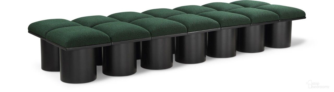 The appearance of Pavilion 108 Inch 14 Piece Boucle Fabric Bench In Green and Black designed by Meridian in the modern / contemporary interior design. This green piece of furniture was selected by 1StopBedrooms from Pavilion Collection to add a touch of cosiness and style into your home. Sku: 466Green-C;466Green-C;466Green-C;466Green-C;466Green-C;466Green-C;466Green-C;466Green-C;466Green-C;466Green-C;466Green-C;466Green-C;466Green-C;466Green-C. Material: Plywood.