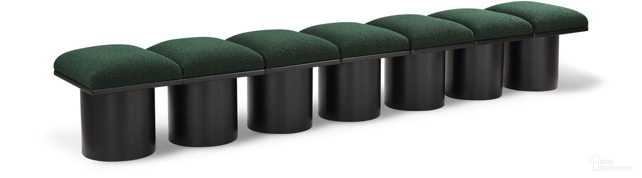 The appearance of Pavilion 108 Inch 7 Piece Boucle Fabric Bench In Green and Black designed by Meridian in the modern / contemporary interior design. This green piece of furniture was selected by 1StopBedrooms from Pavilion Collection to add a touch of cosiness and style into your home. Sku: 466Green-C;466Green-C;466Green-C;466Green-C;466Green-C;466Green-C;466Green-C. Material: Plywood.