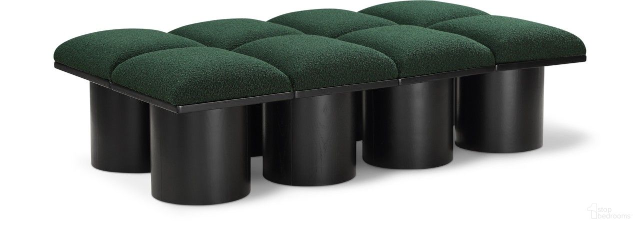 The appearance of Pavilion 62 Inch 8 Piece Boucle Fabric Bench In Green and Black designed by Meridian in the modern / contemporary interior design. This green piece of furniture was selected by 1StopBedrooms from Pavilion Collection to add a touch of cosiness and style into your home. Sku: 466Green-C;466Green-C;466Green-C;466Green-C;466Green-C;466Green-C;466Green-C;466Green-C. Material: Plywood.