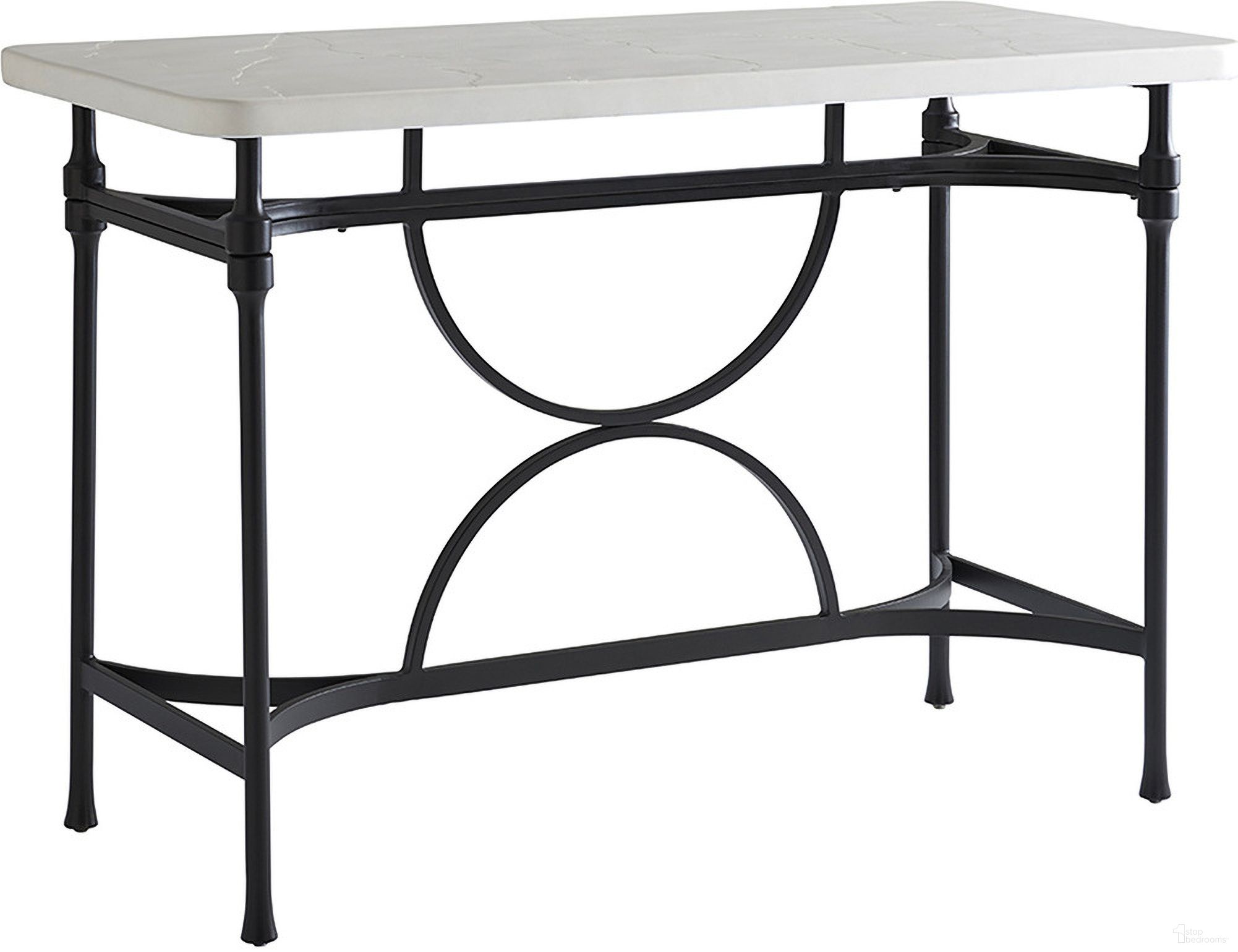 The appearance of Pavlova High/Low Bistro Table In Graphite designed by Tommy Bahama in the modern / contemporary interior design. This graphite piece of furniture  was selected by 1StopBedrooms from Pavlova Collection to add a touch of cosiness and style into your home. Sku: 3910-873. Material: Aluminum. Table Top Shape: Rectangular.