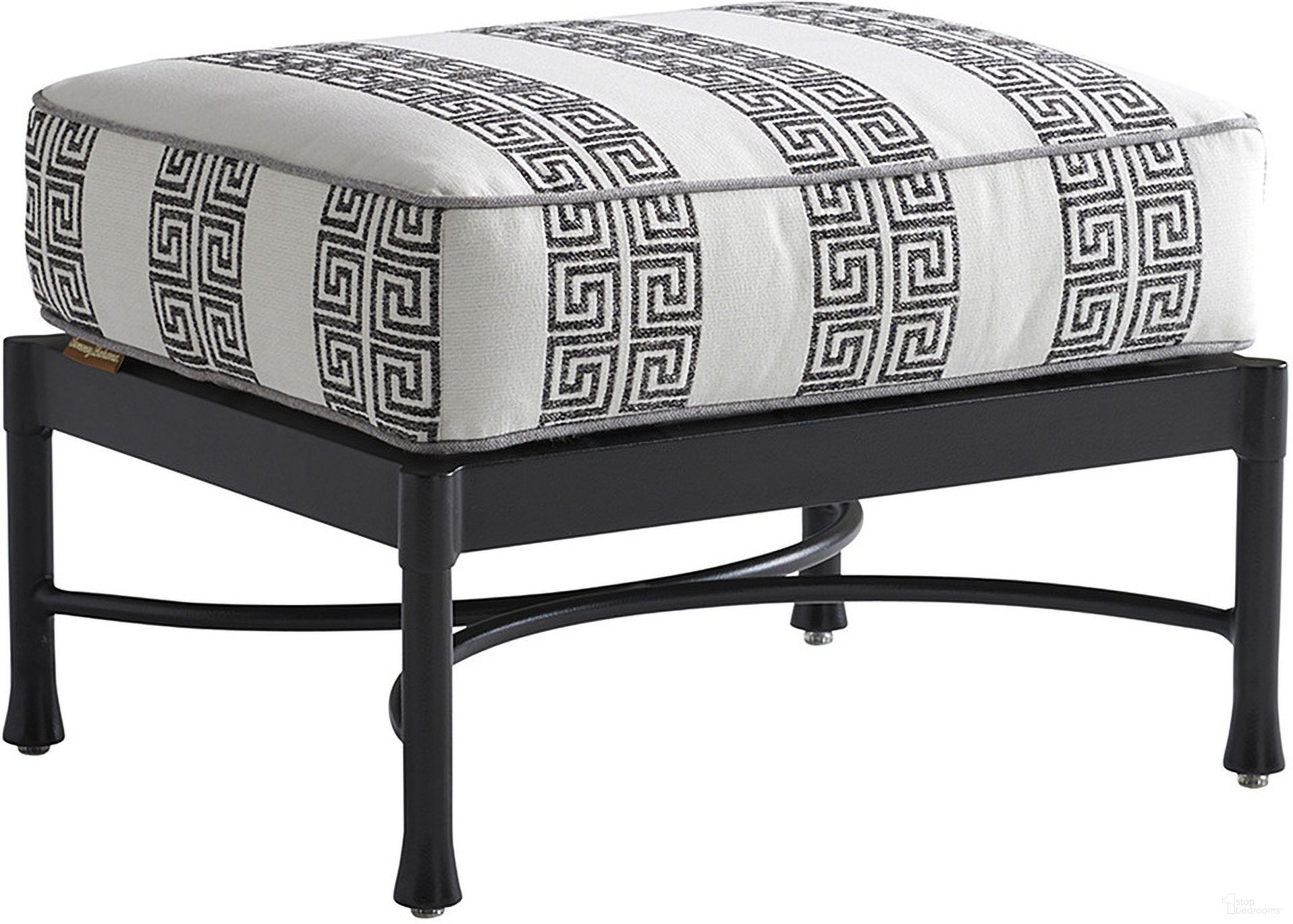 The appearance of Pavlova Ottoman In Graphite designed by Tommy Bahama in the modern / contemporary interior design. This graphite piece of furniture  was selected by 1StopBedrooms from Pavlova Collection to add a touch of cosiness and style into your home. Sku: 3910-44-40. Material: Aluminum.