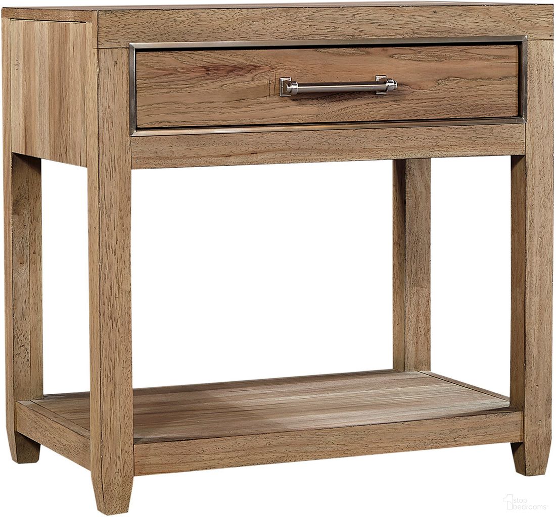 The appearance of Paxton 1 Drawer Nightstand In Light Brown designed by Aspenhome in the modern / contemporary interior design. This light brown piece of furniture was selected by 1StopBedrooms from Paxton Collection to add a touch of cosiness and style into your home. Sku: I262-451N. Material: Wood.