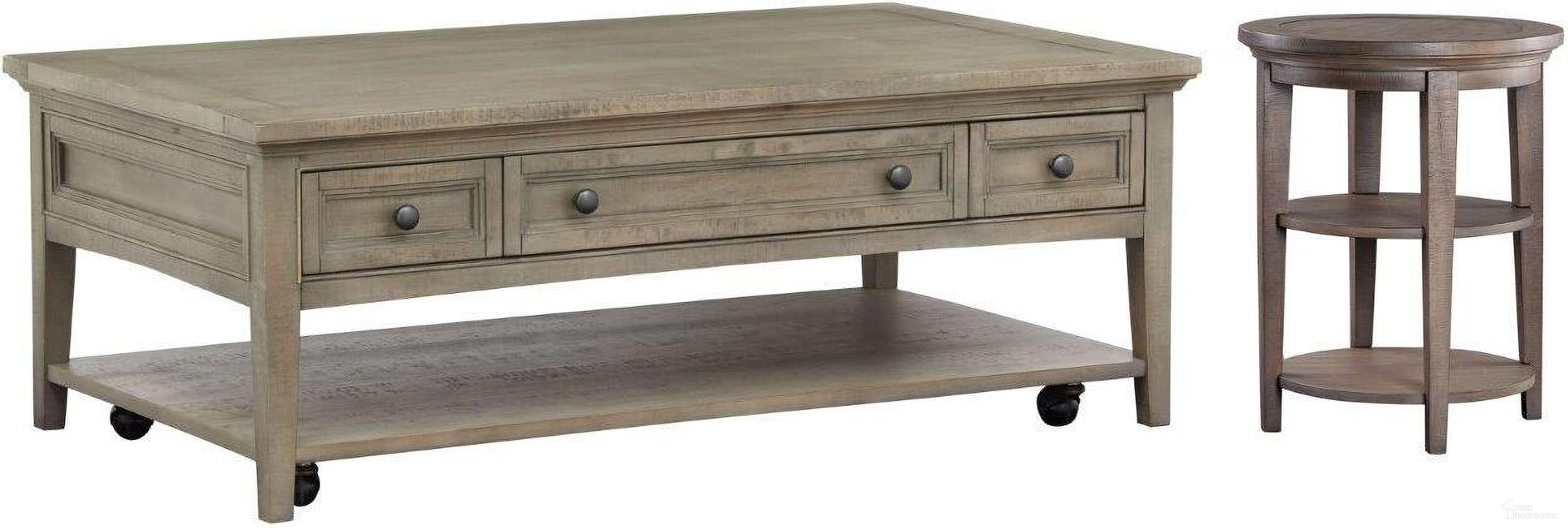 The appearance of Paxton Place Dovetail Grey Rectangle Castered Occasional Table Set designed by Magnussen in the transitional interior design. This gray piece of furniture was selected by 1StopBedrooms from Paxton Place Collection to add a touch of cosiness and style into your home. Sku: T4805-43;T4805-35. Material: Pine Veneer.