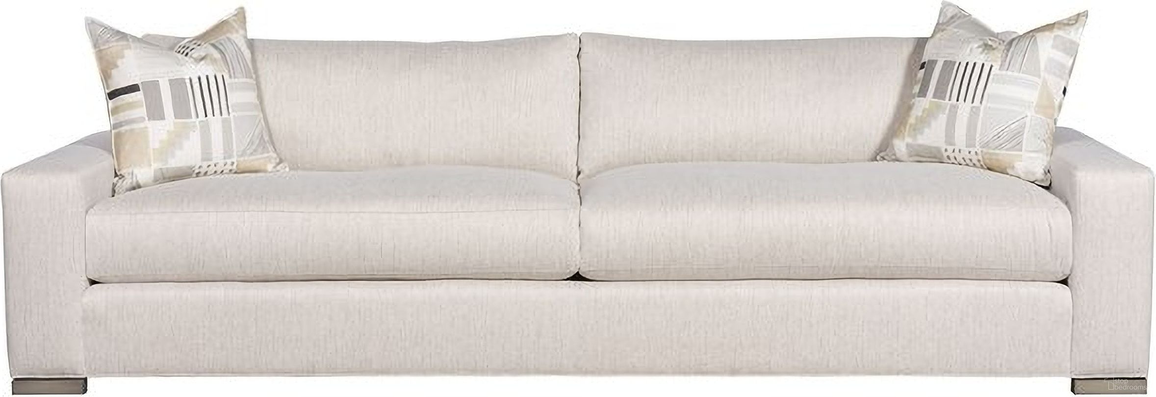 The appearance of Paxton Two Seat Extended Sofa In Cream designed by Vanguard Furniture in the modern / contemporary interior design. This cream piece of furniture was selected by 1StopBedrooms from Paxton Collection to add a touch of cosiness and style into your home. Sku: 674-2ES_154849_W-FJ_MidMetro. Material: Polyester.