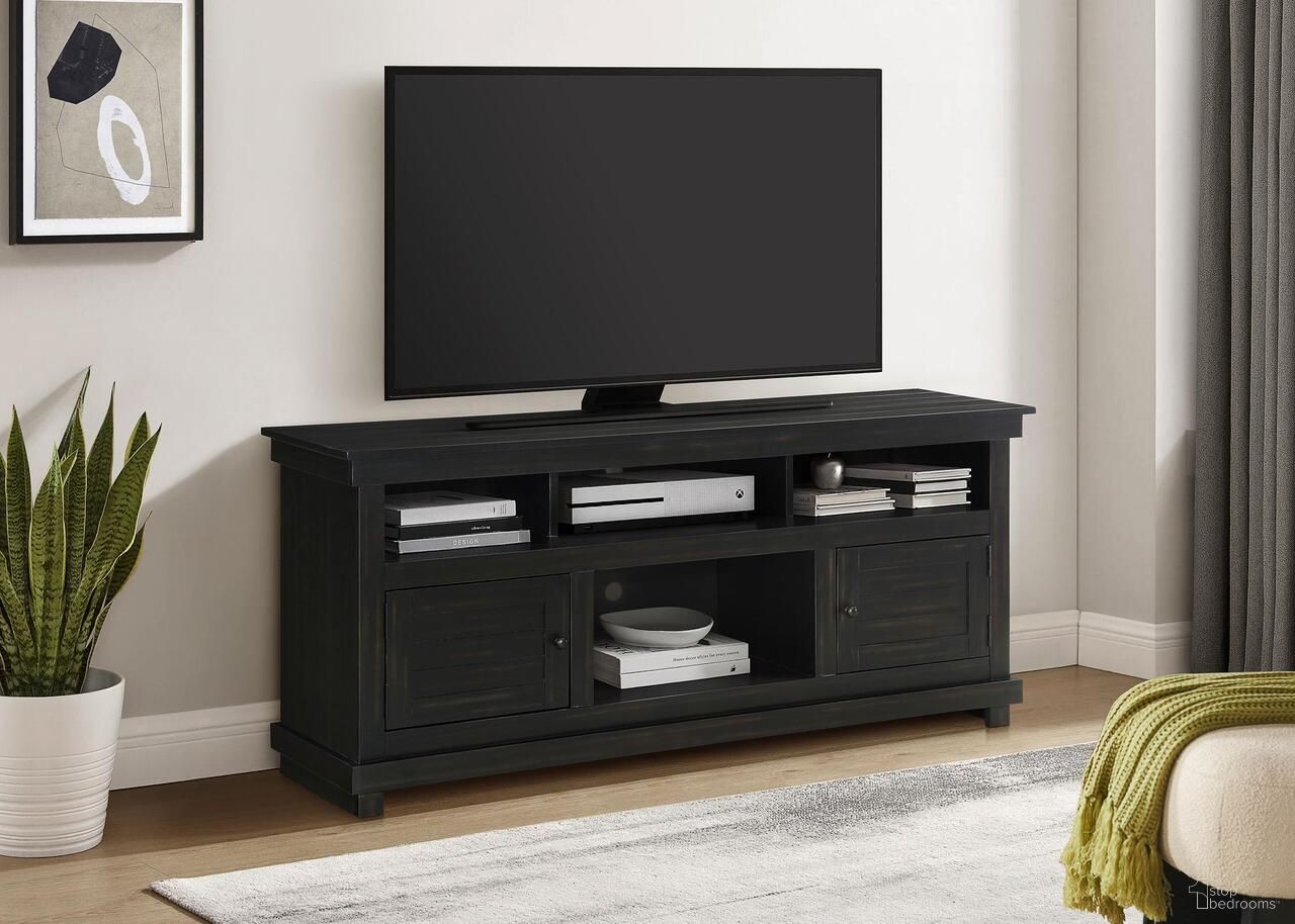 The appearance of Payne 60 Inch TV Stand Media Console In Java designed by Coaster in the country / farmhouse interior design. This java piece of furniture  was selected by 1StopBedrooms from Payne Collection to add a touch of cosiness and style into your home. Sku: 710062. Material: Wood.