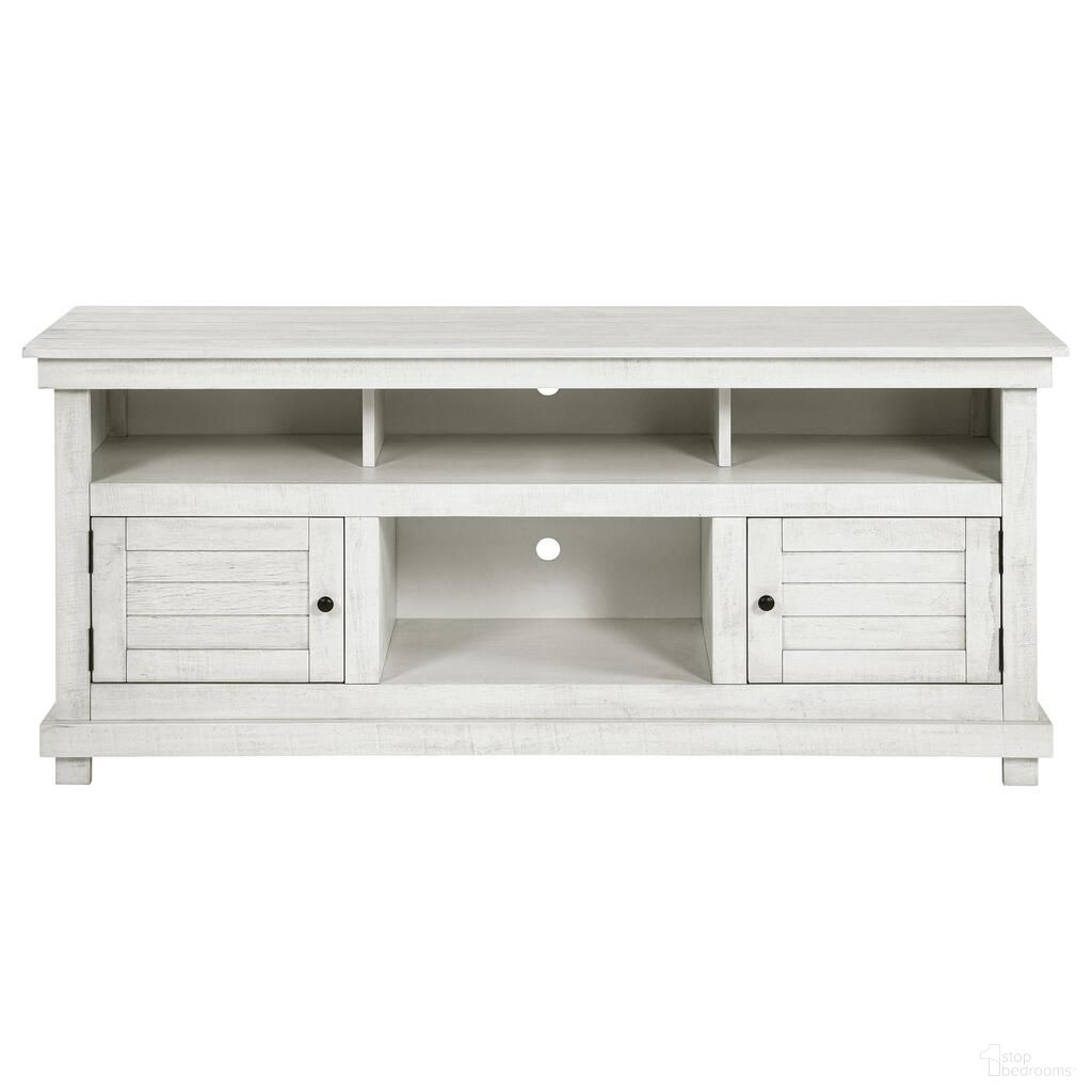 The appearance of Payne 60 Inch TV Stand Media Console In White designed by Coaster in the country / farmhouse interior design. This white piece of furniture was selected by 1StopBedrooms from Payne Collection to add a touch of cosiness and style into your home. Sku: 710052. Material: Wood.