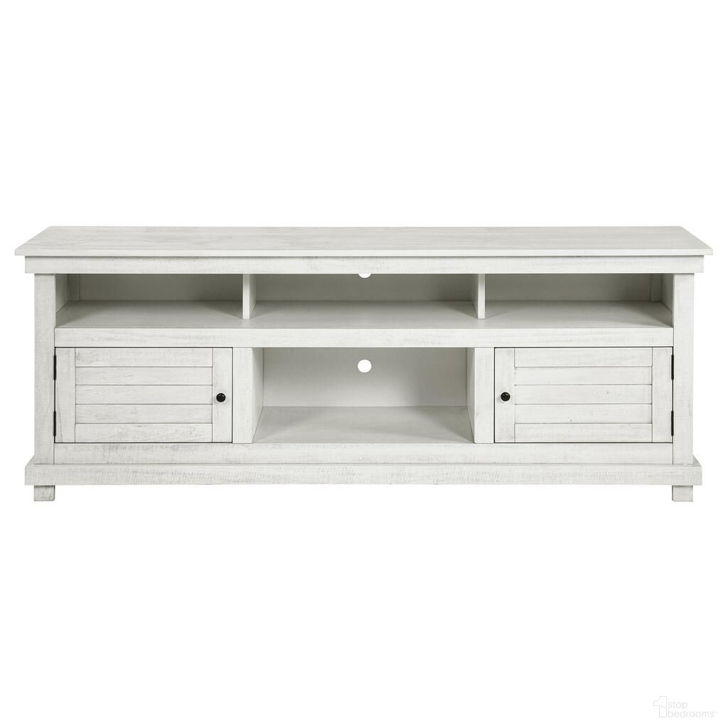 The appearance of Payne 70 Inch TV Stand Media Console In White designed by Coaster in the country / farmhouse interior design. This white piece of furniture was selected by 1StopBedrooms from Payne Collection to add a touch of cosiness and style into your home. Sku: 710053. Material: Wood.