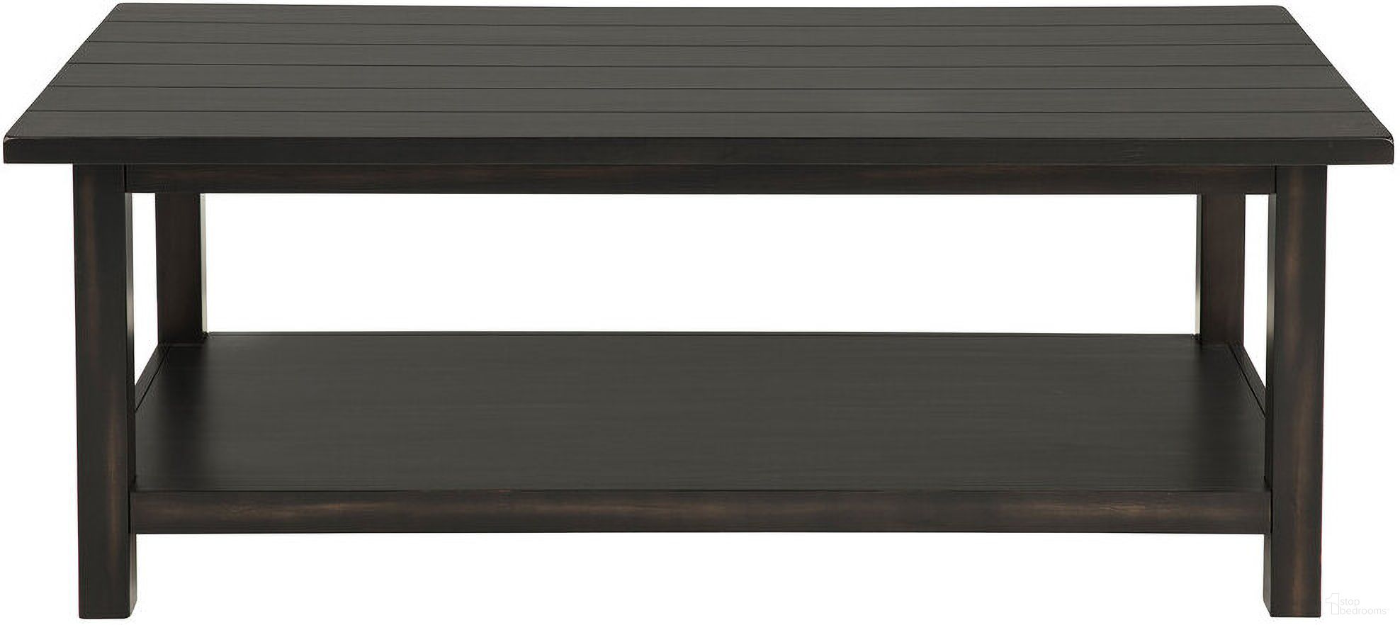 The appearance of Payne Wood Coffee Table with Shelf In Distressed Java designed by Coaster in the country / farmhouse interior design. This distressed java piece of furniture was selected by 1StopBedrooms from Payne Collection to add a touch of cosiness and style into your home. Sku: 710568. Material: MDF.