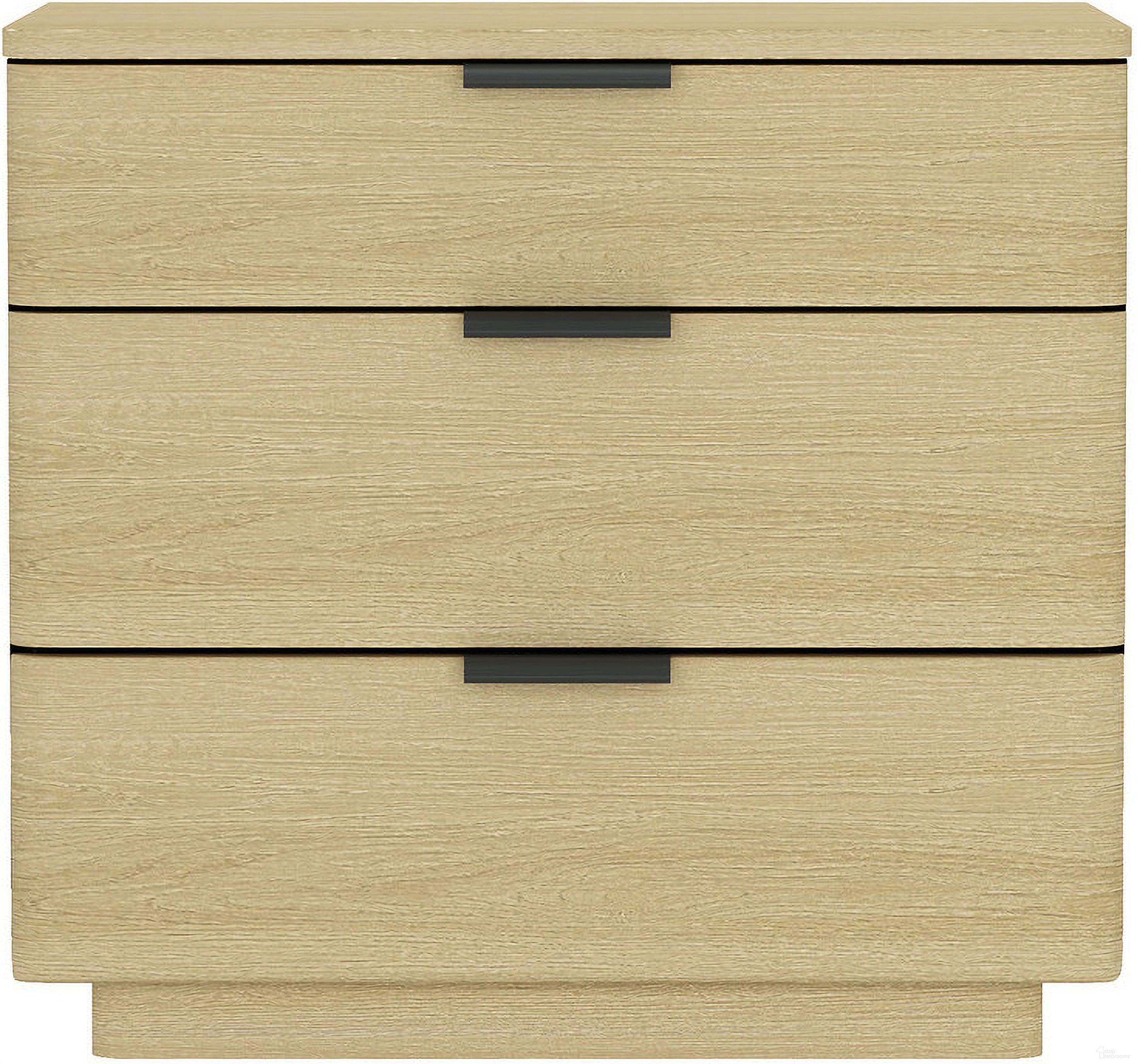 The appearance of Payton Nightstand In Natural Oak and Black designed by Manhattan Comfort in the modern / contemporary interior design. This natural oak/black piece of furniture was selected by 1StopBedrooms from Payton Collection to add a touch of cosiness and style into your home. Sku: NS009-NO. Material: MDF.