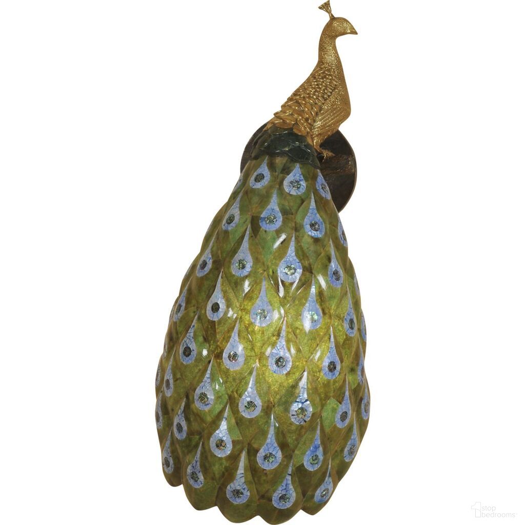 Peacock Sconce In Green