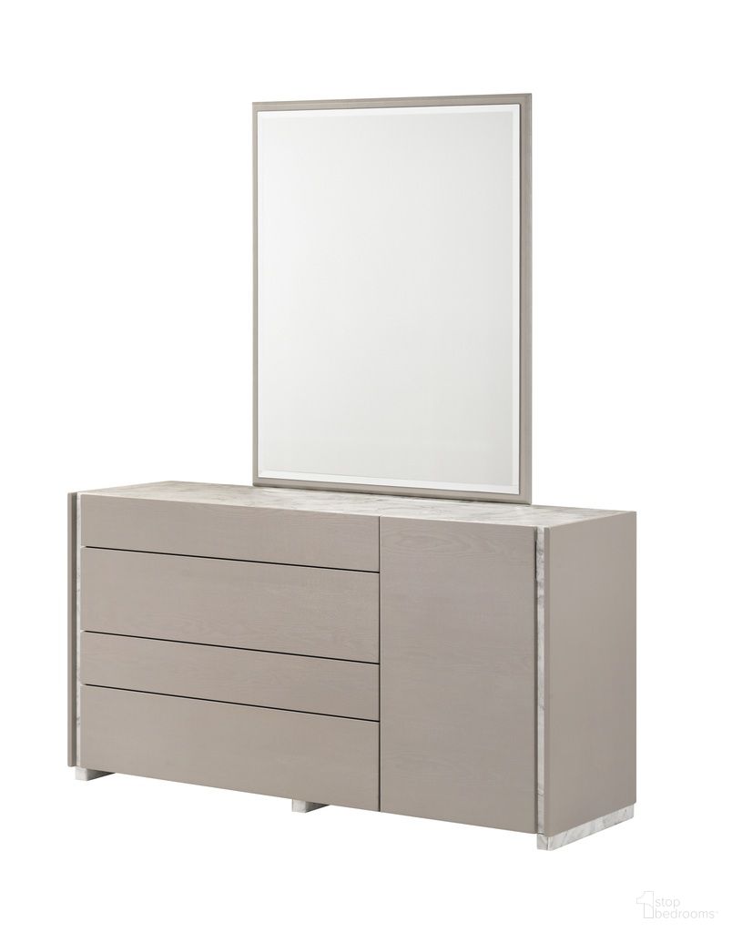 The appearance of Pearl Dresser and Mirror designed by J&M in the modern / contemporary interior design. This  piece of furniture  was selected by 1StopBedrooms from Pearl Collection to add a touch of cosiness and style into your home. Sku: 17247-DM.
