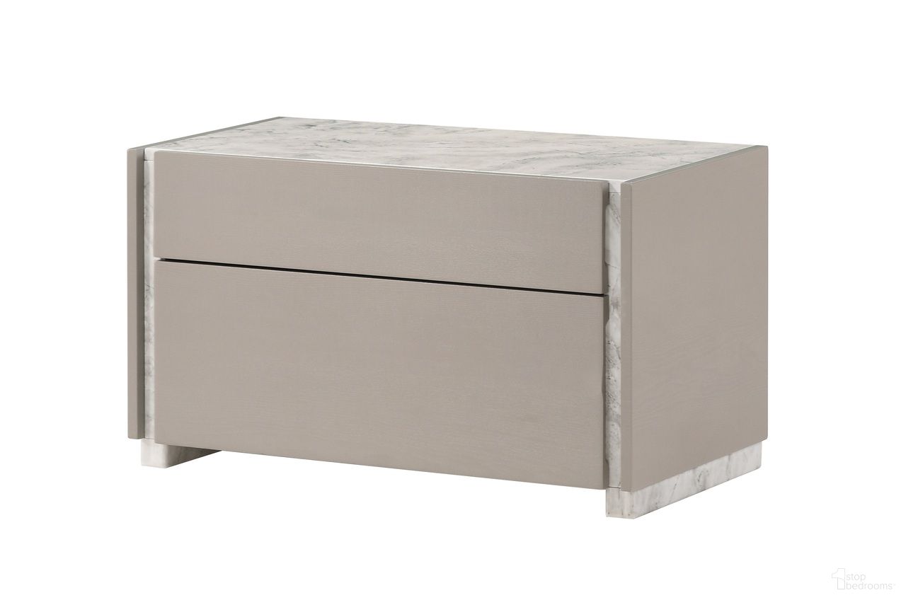 The appearance of Pearl Nightstand designed by J&M in the modern / contemporary interior design. This piece of furniture was selected by 1StopBedrooms from Pearl Collection to add a touch of cosiness and style into your home. Sku: 17247-NS.