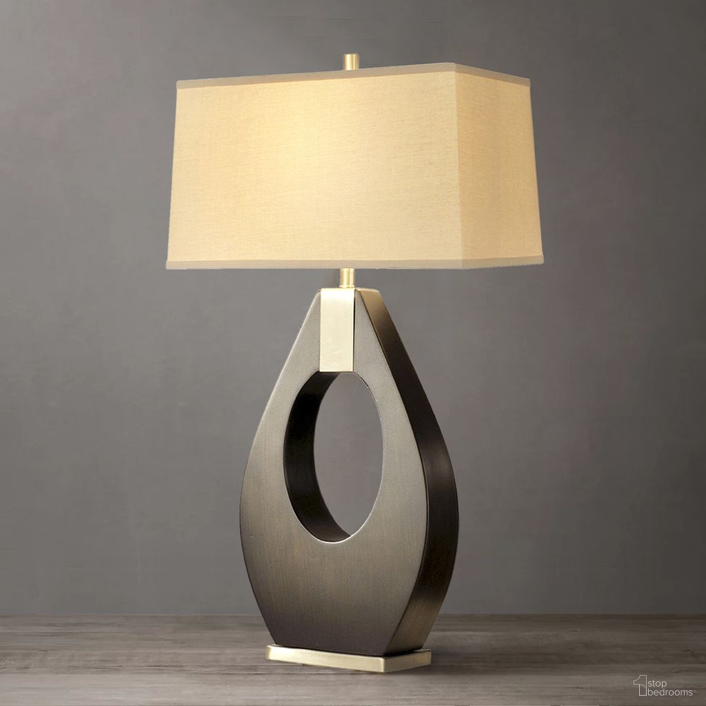 Pearson 30 Inch Table Lamp In Pecan Brushed Nickel