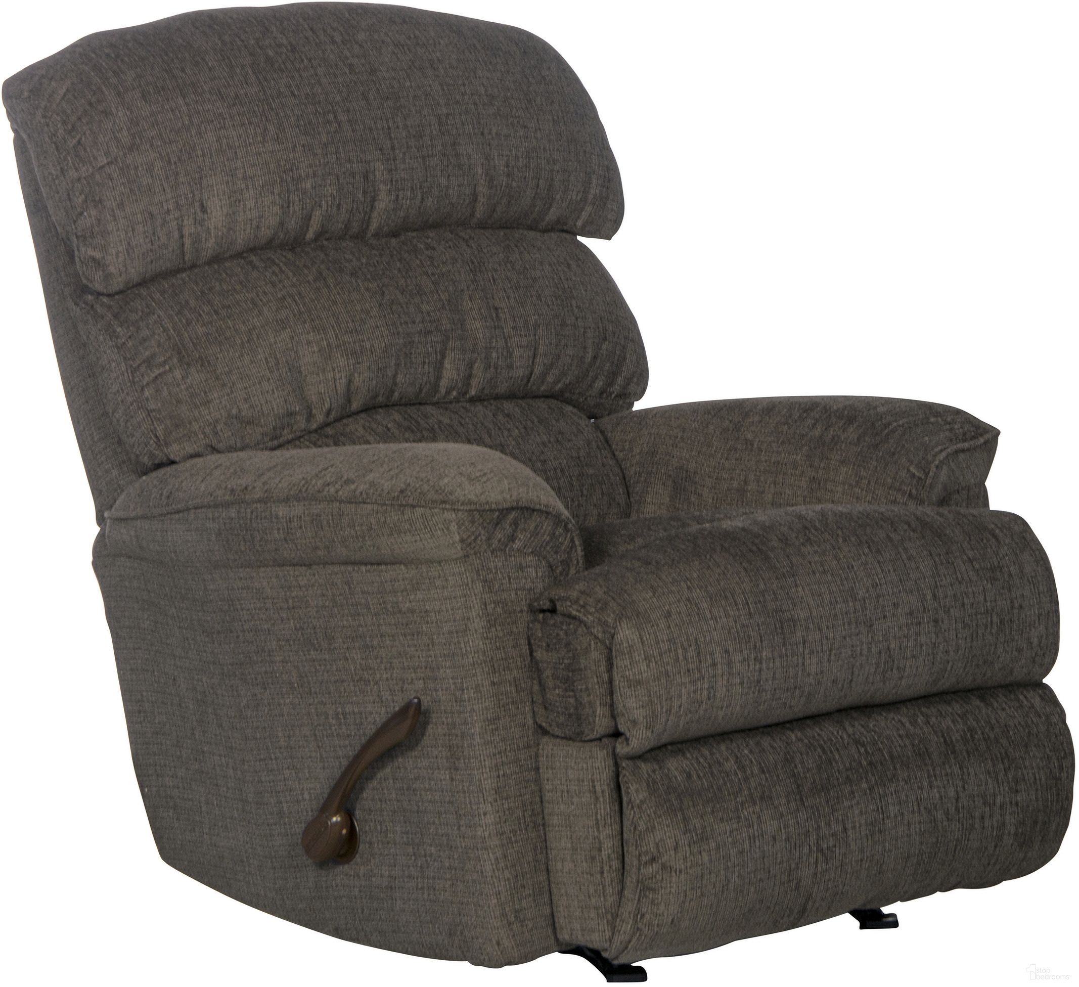 The appearance of Pearson Charcoal Rocker Recliner designed by Catnapper in the transitional interior design. This gray piece of furniture was selected by 1StopBedrooms from Pearson Collection to add a touch of cosiness and style into your home. Sku: 47392179328. Material: Polyester.