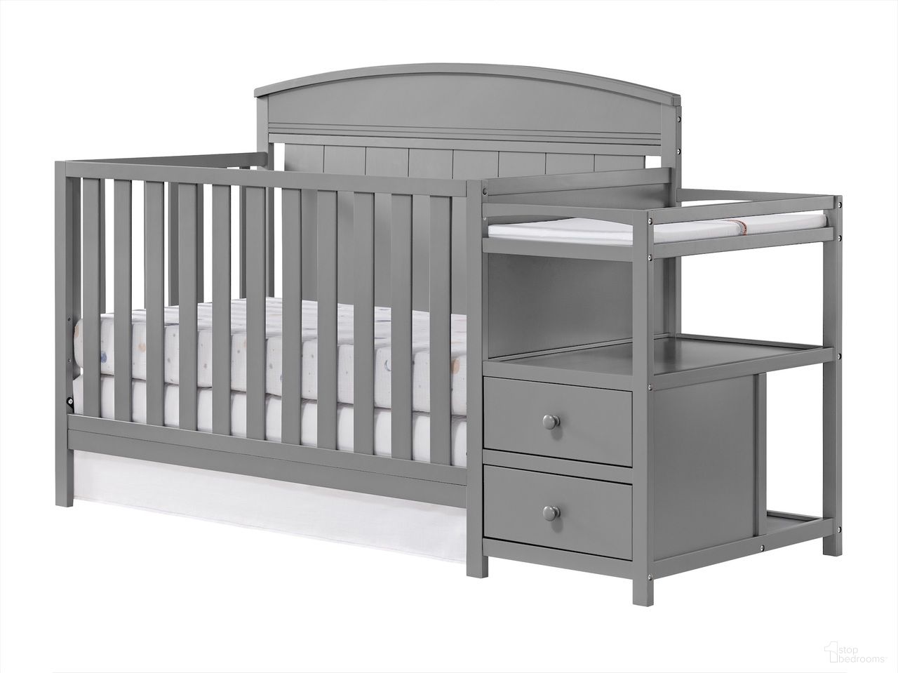Pearson Crib And Changer In Dove Gray
