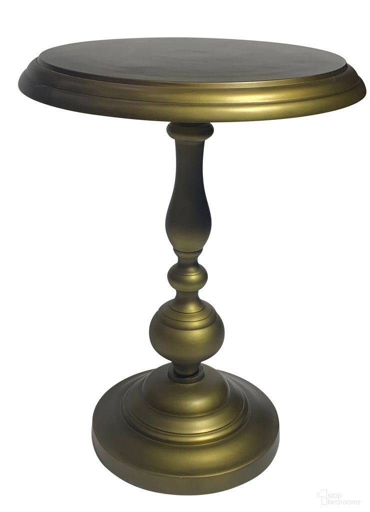 Pearson Metal Accent Table In Antique Brass