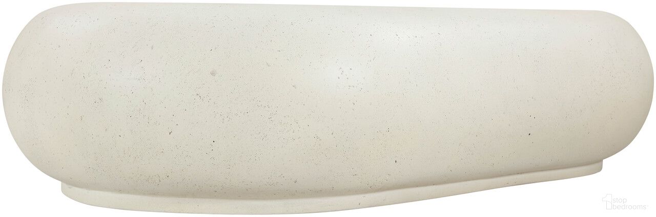 The appearance of Pebble 48 Inch Concrete and Fiberglass Indoor/Outdoor Coffee Table In Cream designed by Meridian in the modern / contemporary interior design. This cream piece of furniture  was selected by 1StopBedrooms from Pebble Collection to add a touch of cosiness and style into your home. Sku: 99066Cream-CT. Material: Concrete.