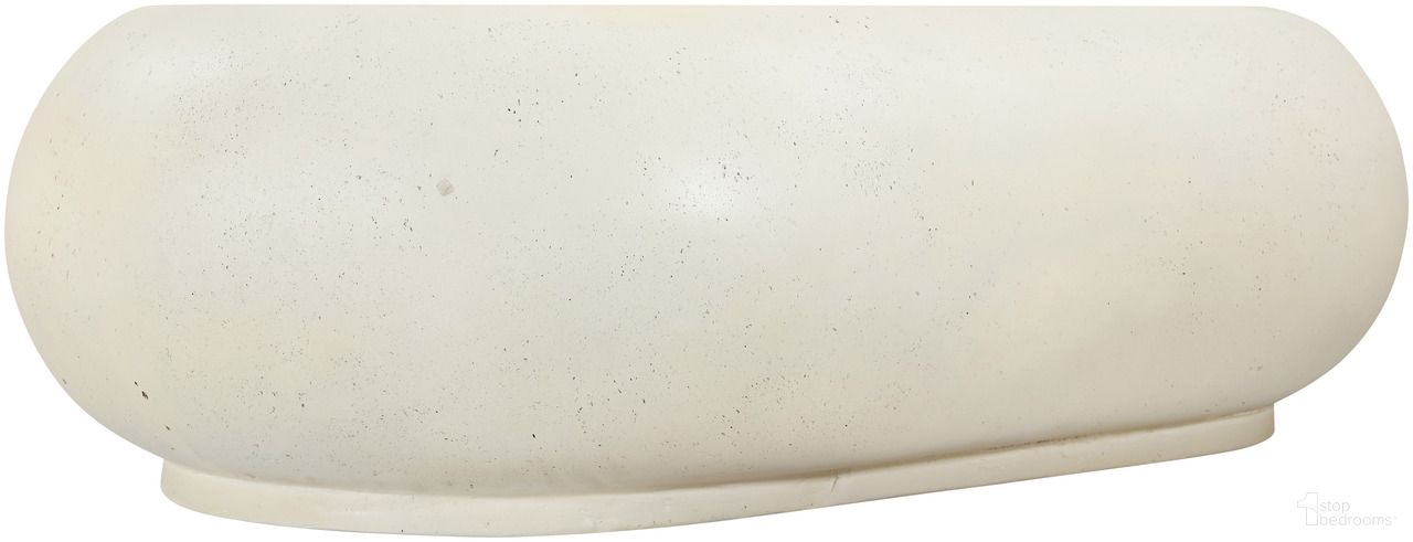 The appearance of Pebble 59 Inch Concrete and Fiberglass Indoor/Outdoor Coffee Table In Cream designed by Meridian in the modern / contemporary interior design. This cream piece of furniture was selected by 1StopBedrooms from Pebble Collection to add a touch of cosiness and style into your home. Sku: 99069Cream-CT. Material: Concrete.