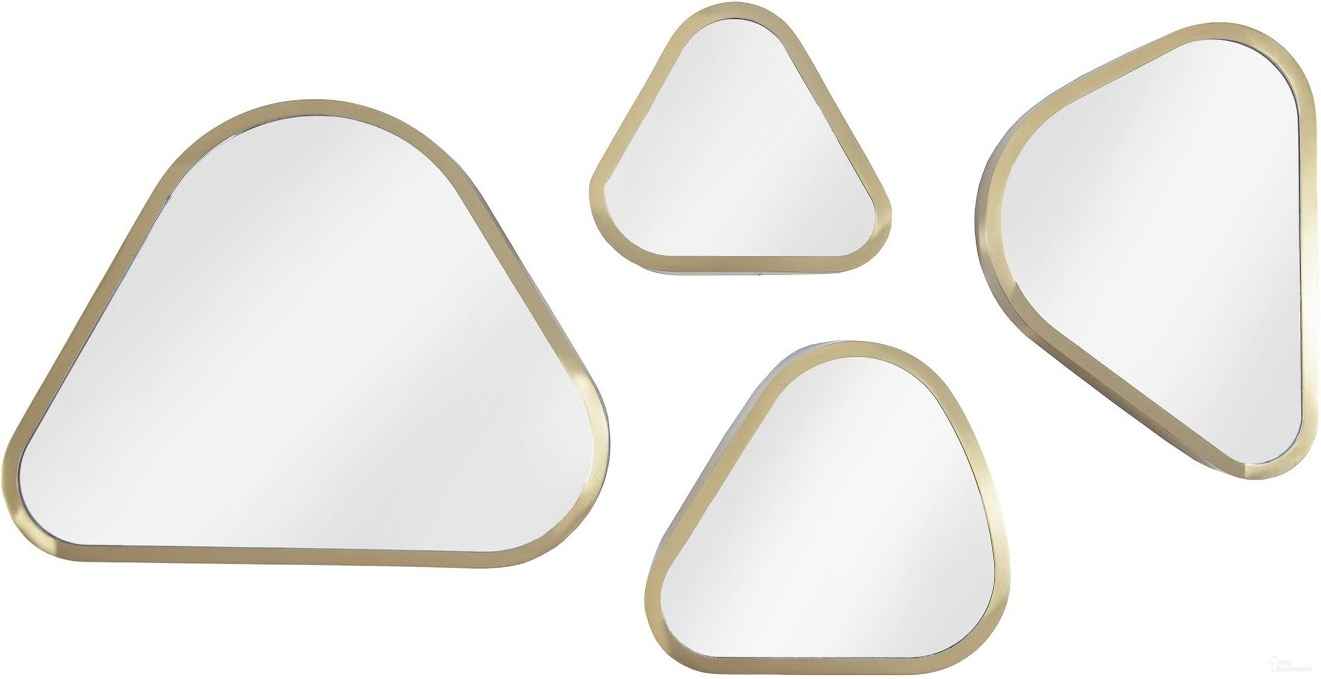 The appearance of Pebble Mirrors In Gold designed by Phillips Collection in the modern / contemporary interior design. This gold piece of furniture was selected by 1StopBedrooms from Pebble Collection to add a touch of cosiness and style into your home. Sku: CH97807. Material: Metal.