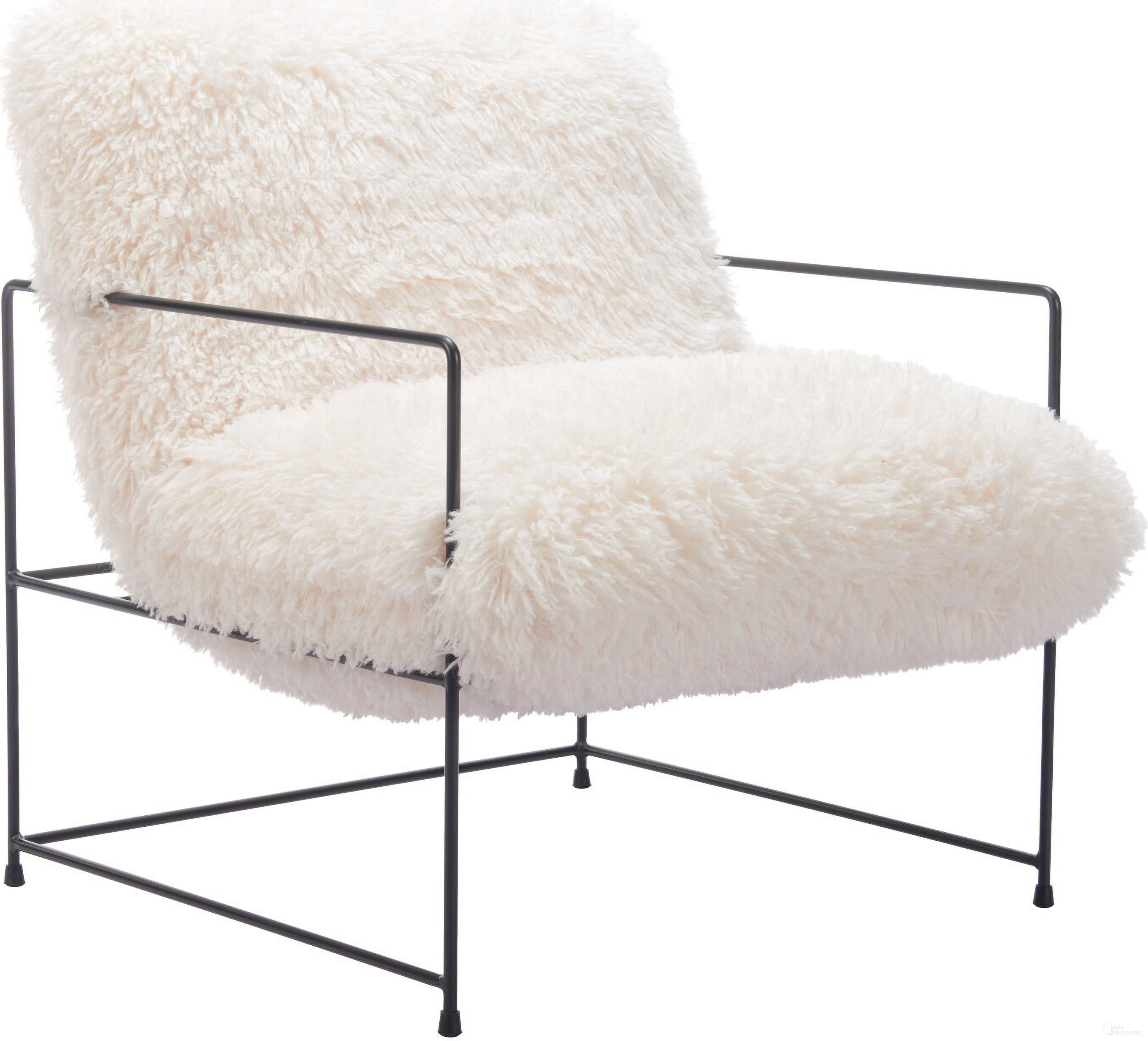 The appearance of Pelut Accent Chair In White designed by Zuo Modern in the modern / contemporary interior design. This white piece of furniture  was selected by 1StopBedrooms from Pelut Collection to add a touch of cosiness and style into your home. Sku: 110202. Material: Stainless Steel.