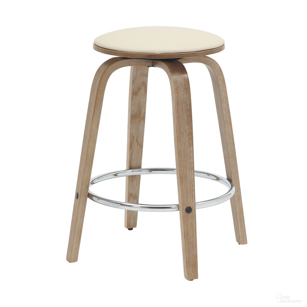 The appearance of Pelya Modern Style Wooden Counter Stool In Washed Walnut Color and Taupe designed by LeisureMod in the modern / contemporary interior design. This walnut/taupe piece of furniture  was selected by 1StopBedrooms from Pelya Collection to add a touch of cosiness and style into your home. Sku: PRCWW-26TP. Material: Leather.