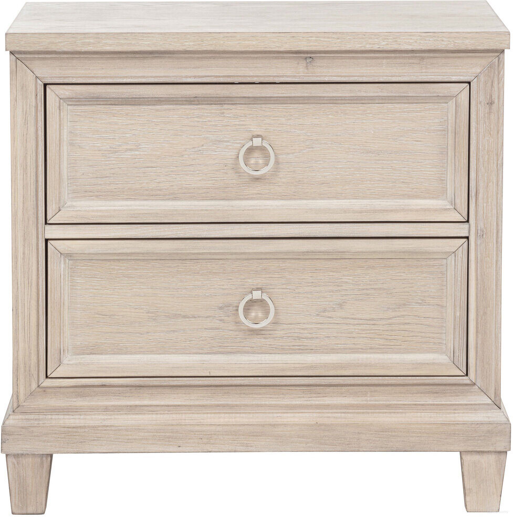 The appearance of Pembroke 2-Drawer Nightstand Bedside Table In Washed Oak designed by Coaster in the coastal interior design. This washed oak piece of furniture was selected by 1StopBedrooms from Pembroke Collection to add a touch of cosiness and style into your home. Sku: 215922. Material: Poplar.