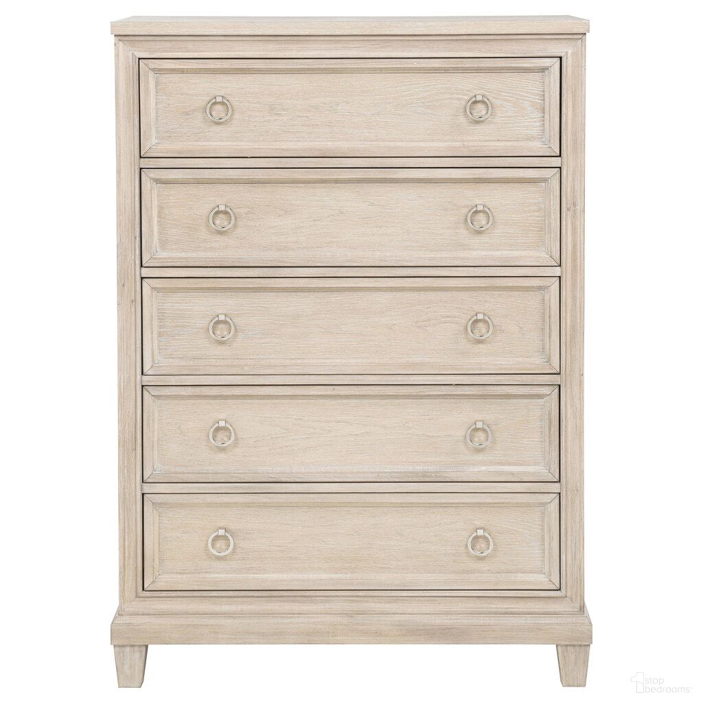 The appearance of Pembroke 5-Drawer Chest of Drawers In Washed Oak designed by Coaster in the coastal interior design. This washed oak piece of furniture was selected by 1StopBedrooms from Pembroke Collection to add a touch of cosiness and style into your home. Sku: 215925. Material: Oak Veneer.