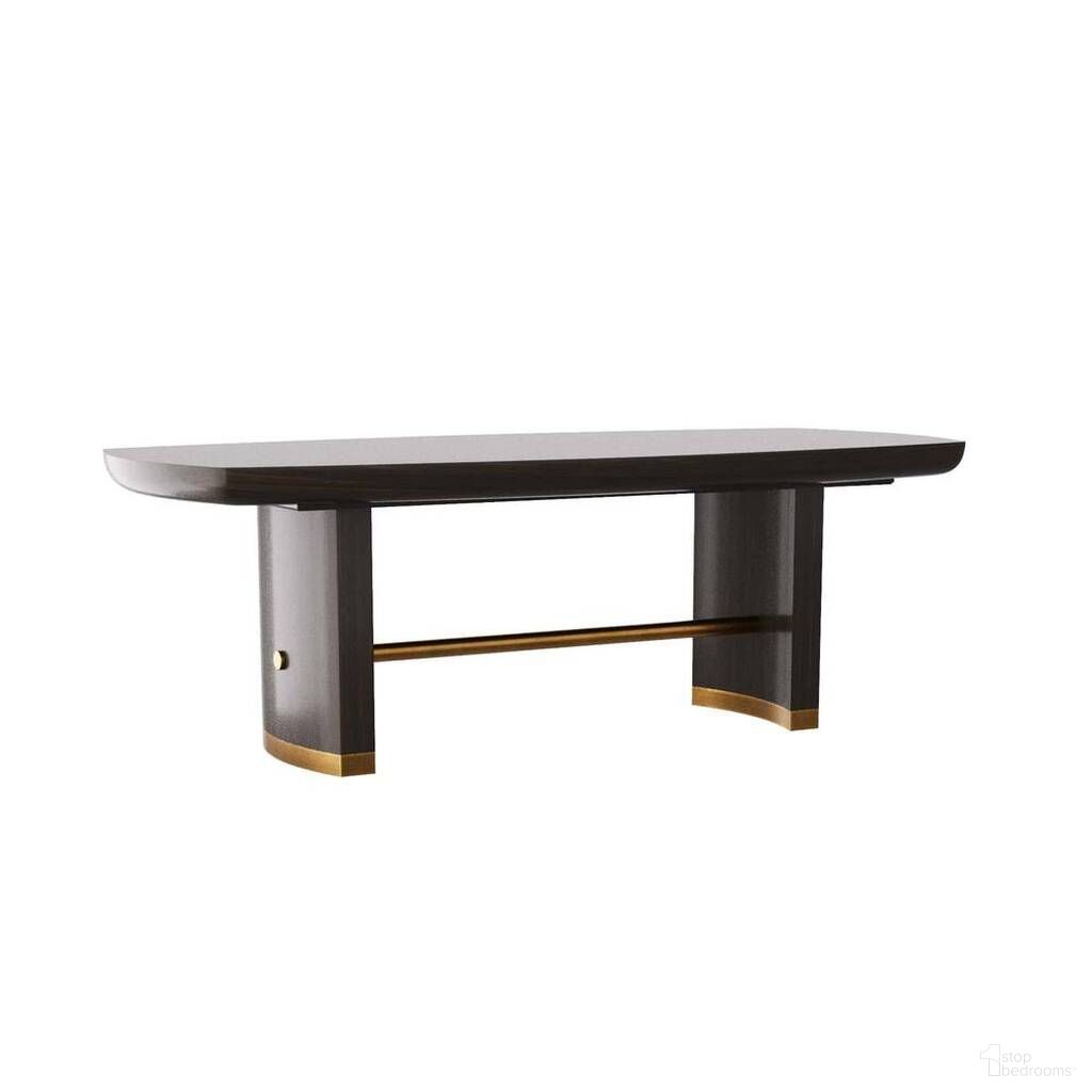 The appearance of Pembroke Dining Table In Sable designed by Arteriors in the modern / contemporary interior design. This sable piece of furniture  was selected by 1StopBedrooms from Pembroke Collection to add a touch of cosiness and style into your home. Sku: 5760. Table Base Style: Pedestal. Table Top Shape: Rectangular. Size: 40" x 103". Material: Oak Veneer.