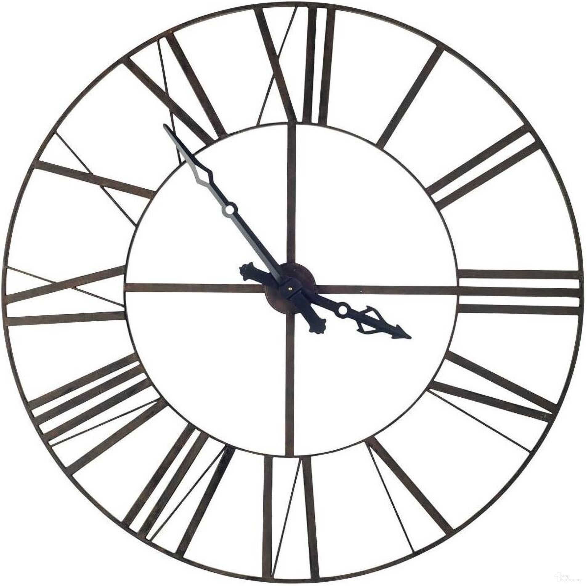 Pender 50 Inch Round Giant Oversized Wall Clock In Matte Black