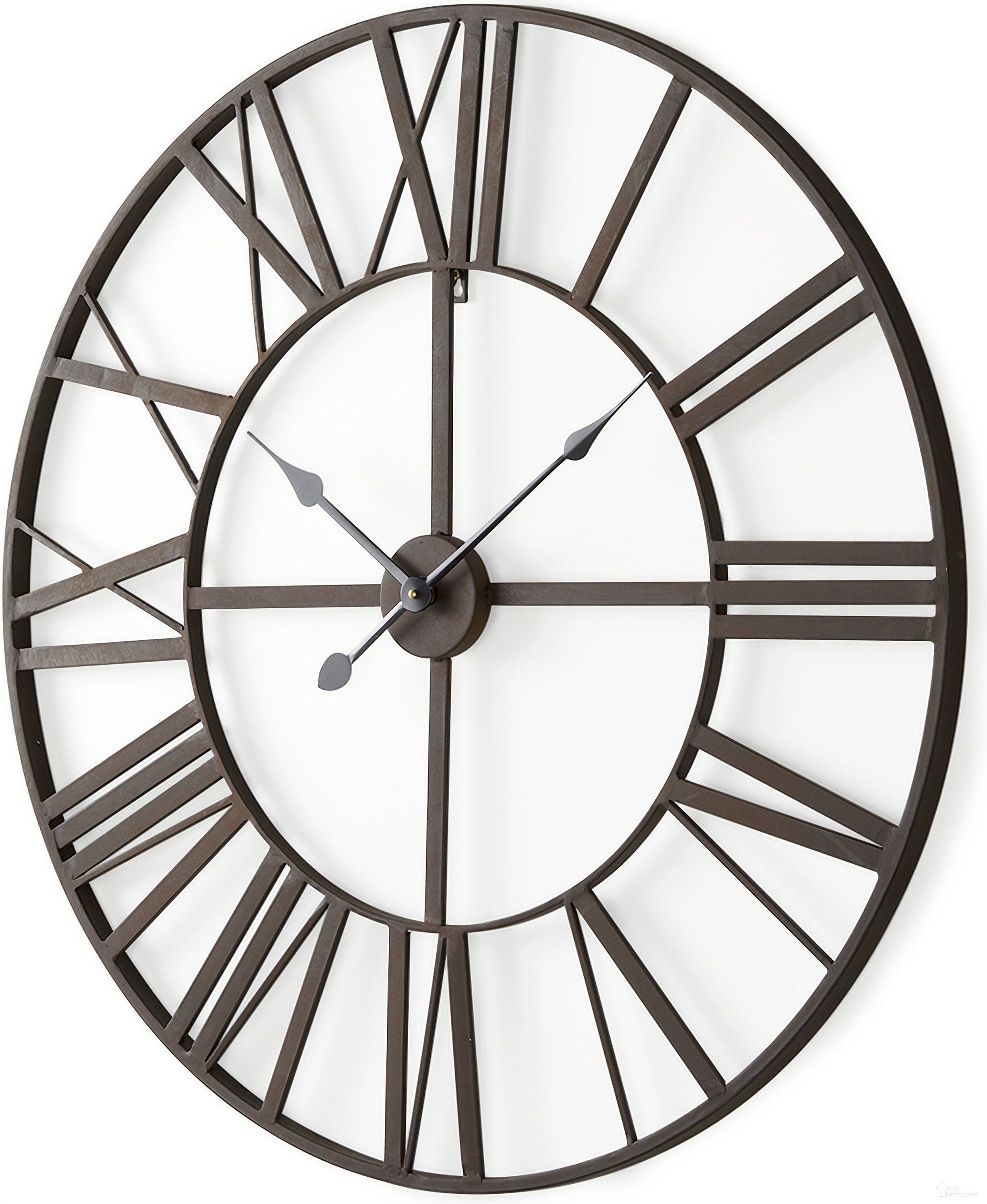 Pender 30 Inch Wall Clock In Brown