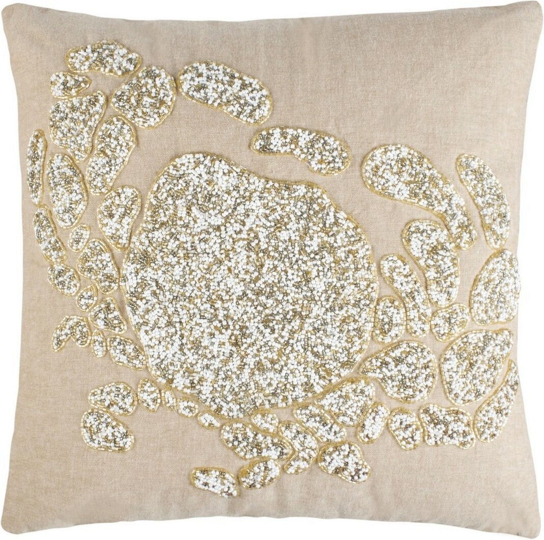 The appearance of Pendi Pillow designed by Safavieh in the transitional interior design. This white beige piece of furniture was selected by 1StopBedrooms from Safavieh PLS Collection to add a touch of cosiness and style into your home. Sku: PLS2502A-2020. Material: Cotton.