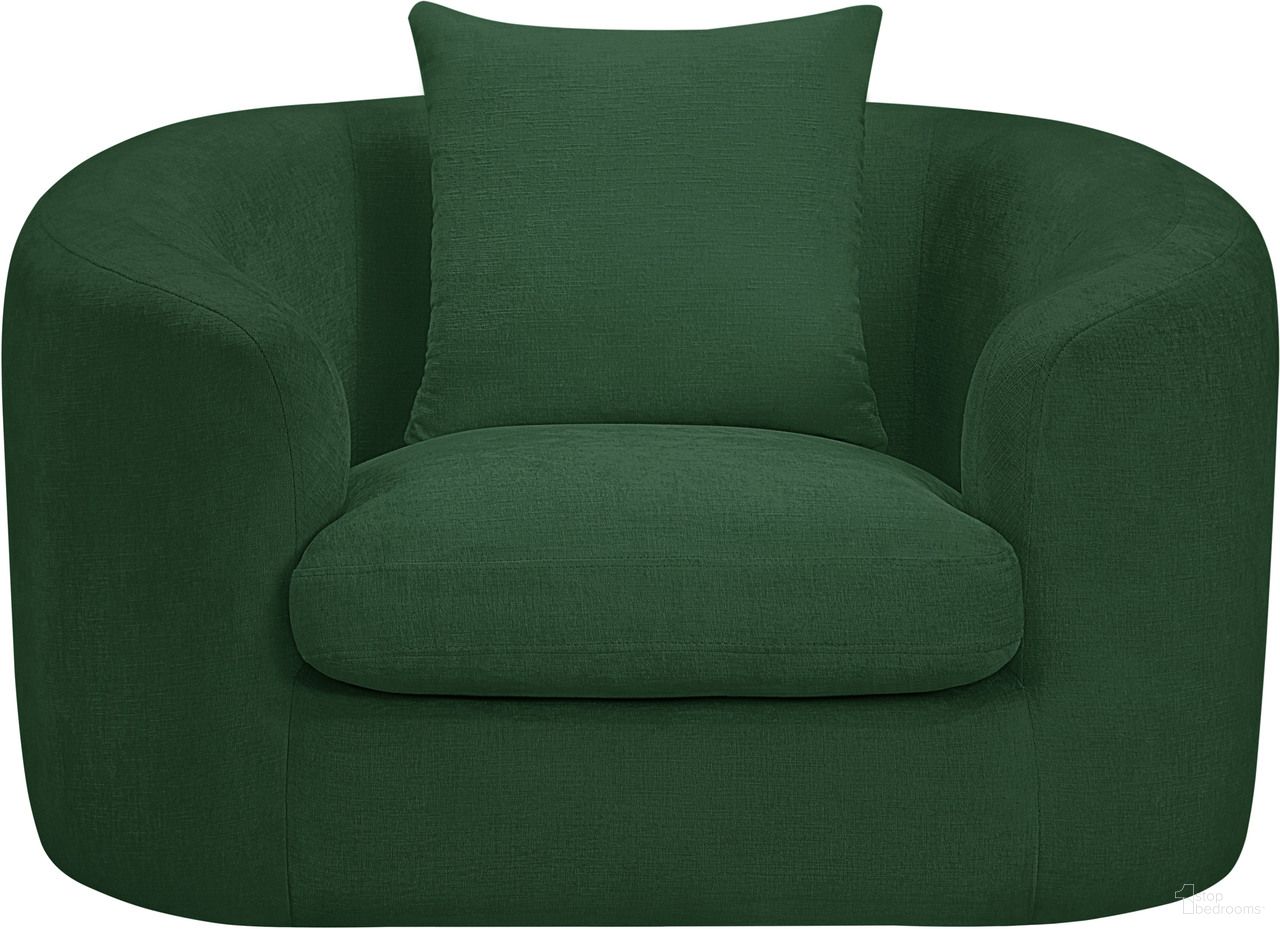 The appearance of Penelope Chenille Fabric Chair In Green designed by Meridian in the modern / contemporary interior design. This green piece of furniture was selected by 1StopBedrooms from Penelope Collection to add a touch of cosiness and style into your home. Sku: 44073Green-C. Material: Chenille.