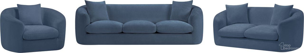 The appearance of Penelope Chenille Fabric Living Room Set In Light Blue designed by Meridian in the modern / contemporary interior design. This light blue piece of furniture was selected by 1StopBedrooms from Penelope Collection to add a touch of cosiness and style into your home. Sku: 44073LtBlu-S;44073LtBlu-L. Material: Chenille.