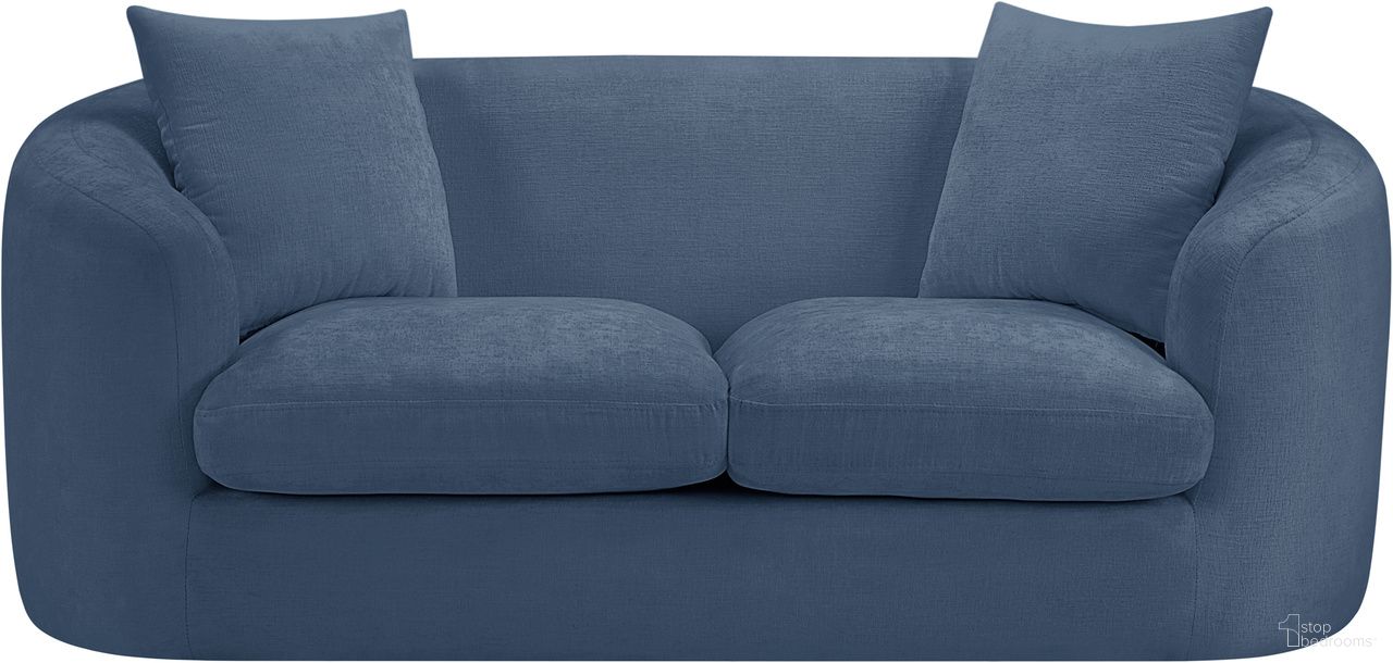 The appearance of Penelope Chenille Fabric Loveseat In Light Blue designed by Meridian in the modern / contemporary interior design. This light blue piece of furniture  was selected by 1StopBedrooms from Penelope Collection to add a touch of cosiness and style into your home. Sku: 44073LtBlu-L. Material: Chenille.