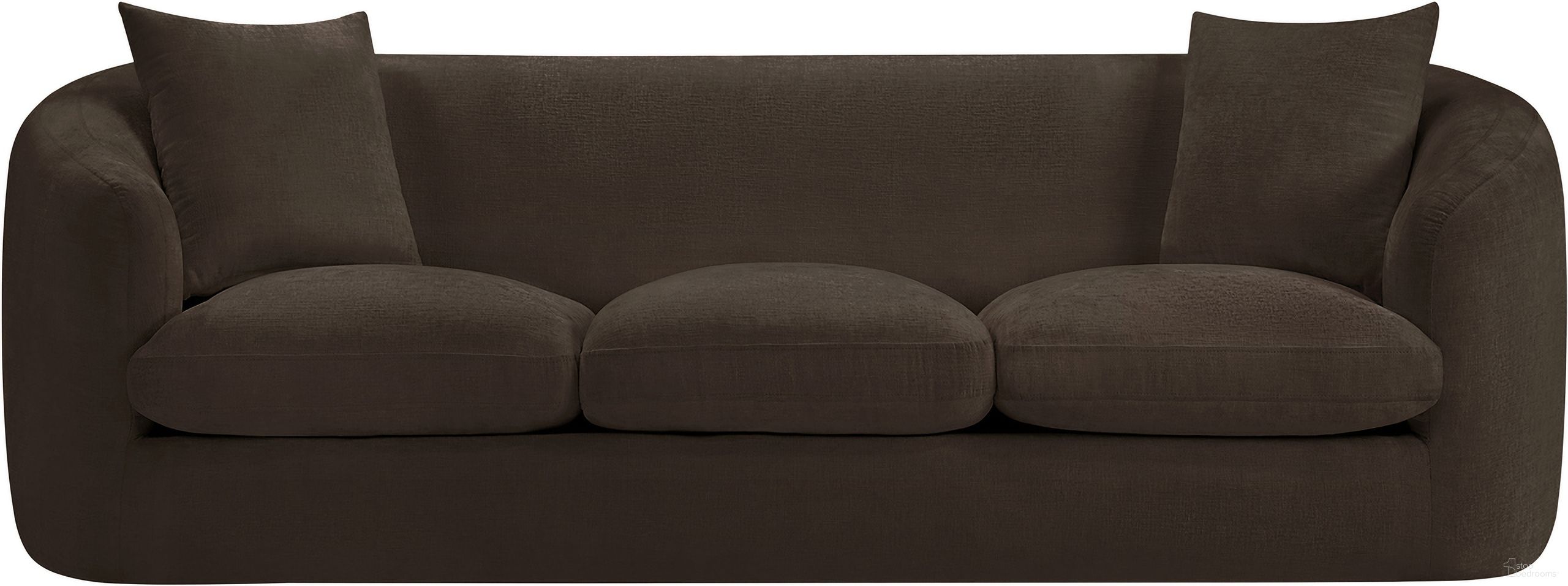 The appearance of Penelope Chenille Fabric Sofa In Brown designed by Meridian in the modern / contemporary interior design. This brown piece of furniture was selected by 1StopBedrooms from Penelope Collection to add a touch of cosiness and style into your home. Sku: 44073Brown-S. Material: Chenille.