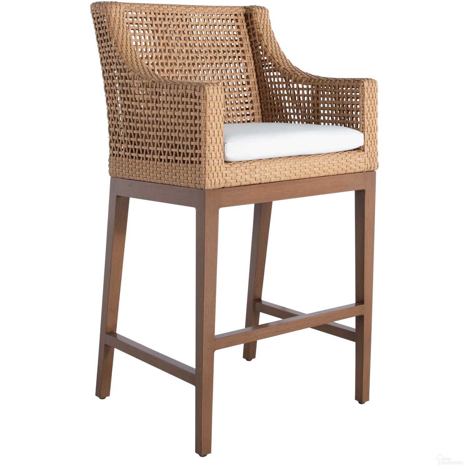 The appearance of Peninsula Barstool In Avila Navy designed by Summer Classics in the traditional interior design. This avila navy piece of furniture was selected by 1StopBedrooms from Peninsula Collection to add a touch of cosiness and style into your home. Sku: 139137+C799H4947N. Material: Wicker.