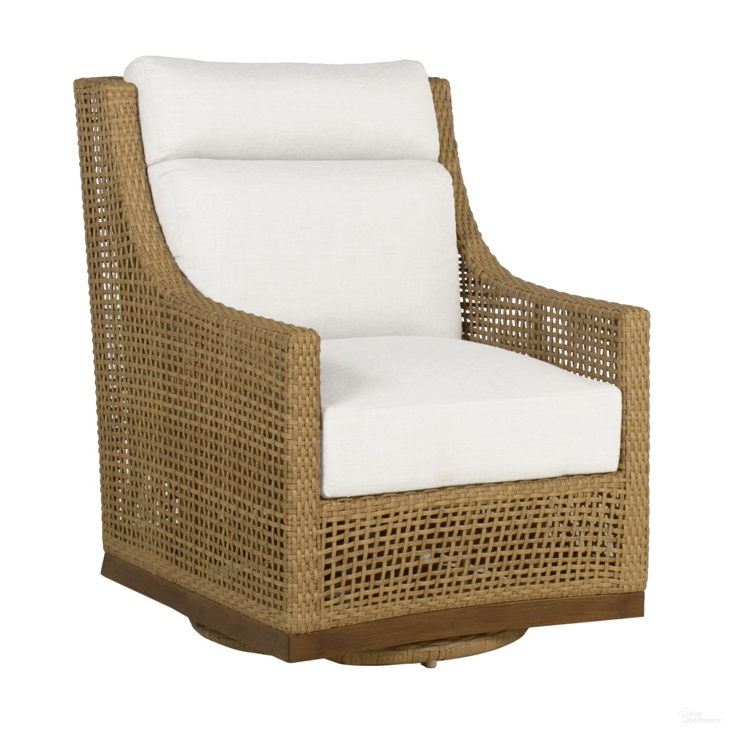 The appearance of Peninsula Swivel Glide Chair In Avila Navy designed by Summer Classics in the traditional interior design. This avila navy piece of furniture  was selected by 1StopBedrooms from Peninsula Collection to add a touch of cosiness and style into your home. Sku: 420537+C524P4947N. Material: Wicker.