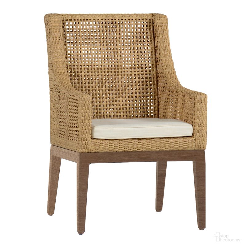 The appearance of Peninsula Woven Arm Chair In Bali Pearl designed by Summer Classics in the traditional interior design. This bali pearl piece of furniture was selected by 1StopBedrooms from Peninsula Collection to add a touch of cosiness and style into your home. Sku: 423037+C5254219N. Material: Wicker.