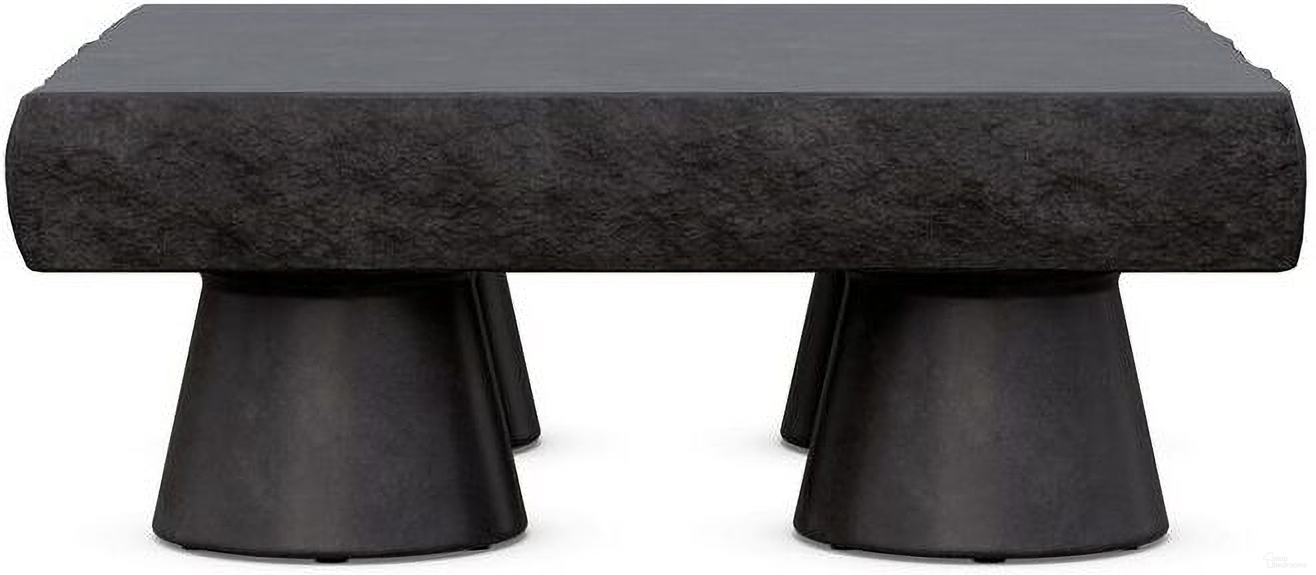 The appearance of Pensacola Coffee Table In Coal designed by Azzurro Living in the coastal interior design. This coal piece of furniture was selected by 1StopBedrooms from Pensacola Collection to add a touch of cosiness and style into your home. Sku: PSC-C15CT. Material: Concrete.