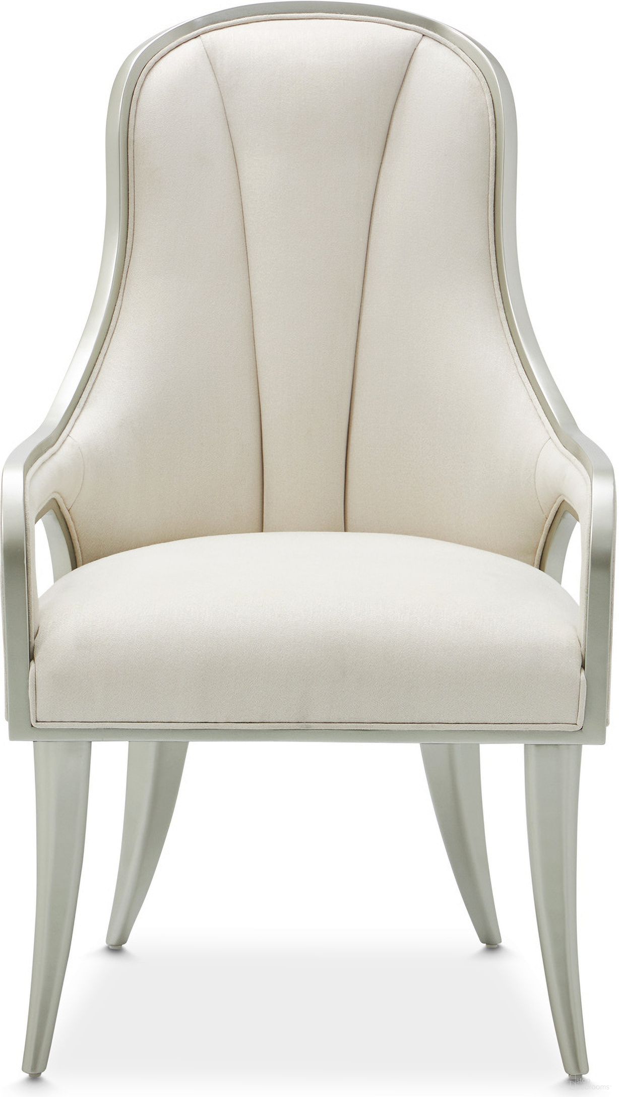 The appearance of Penthouse Arm Chair Set of 2 In Ash Gray designed by Michael Amini in the modern / contemporary interior design. This ash gray piece of furniture was selected by 1StopBedrooms from Penthouse Collection to add a touch of cosiness and style into your home. Sku: NF9033004-130. Material: Rubberwood. Chair Type: Arm Chair.
