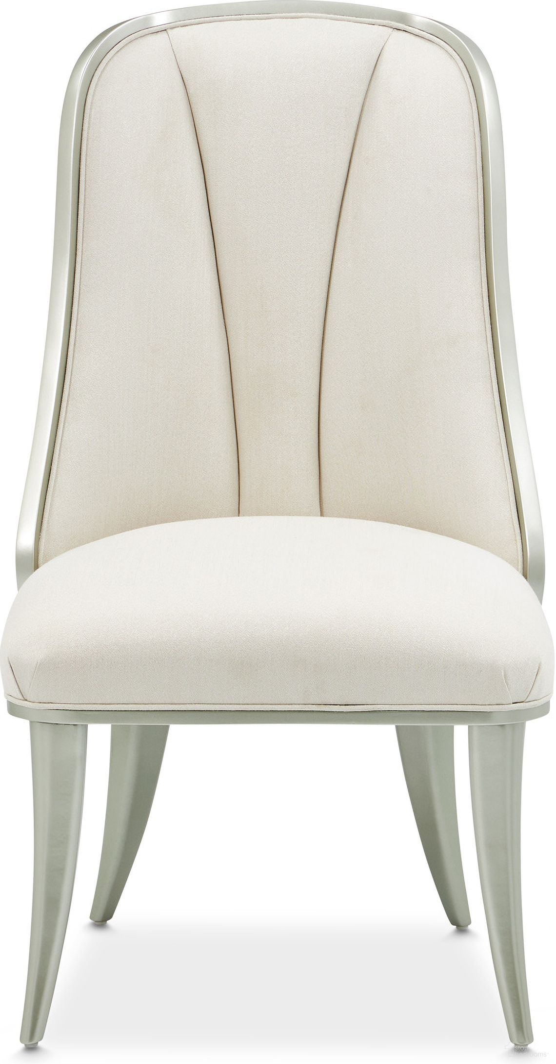 The appearance of Penthouse Side Chair Set of 2 In Ash Gray designed by Michael Amini in the modern / contemporary interior design. This ash gray piece of furniture  was selected by 1StopBedrooms from Penthouse Collection to add a touch of cosiness and style into your home. Sku: NF9033003-130. Material: Rubberwood. Chair Type: Side Chair.