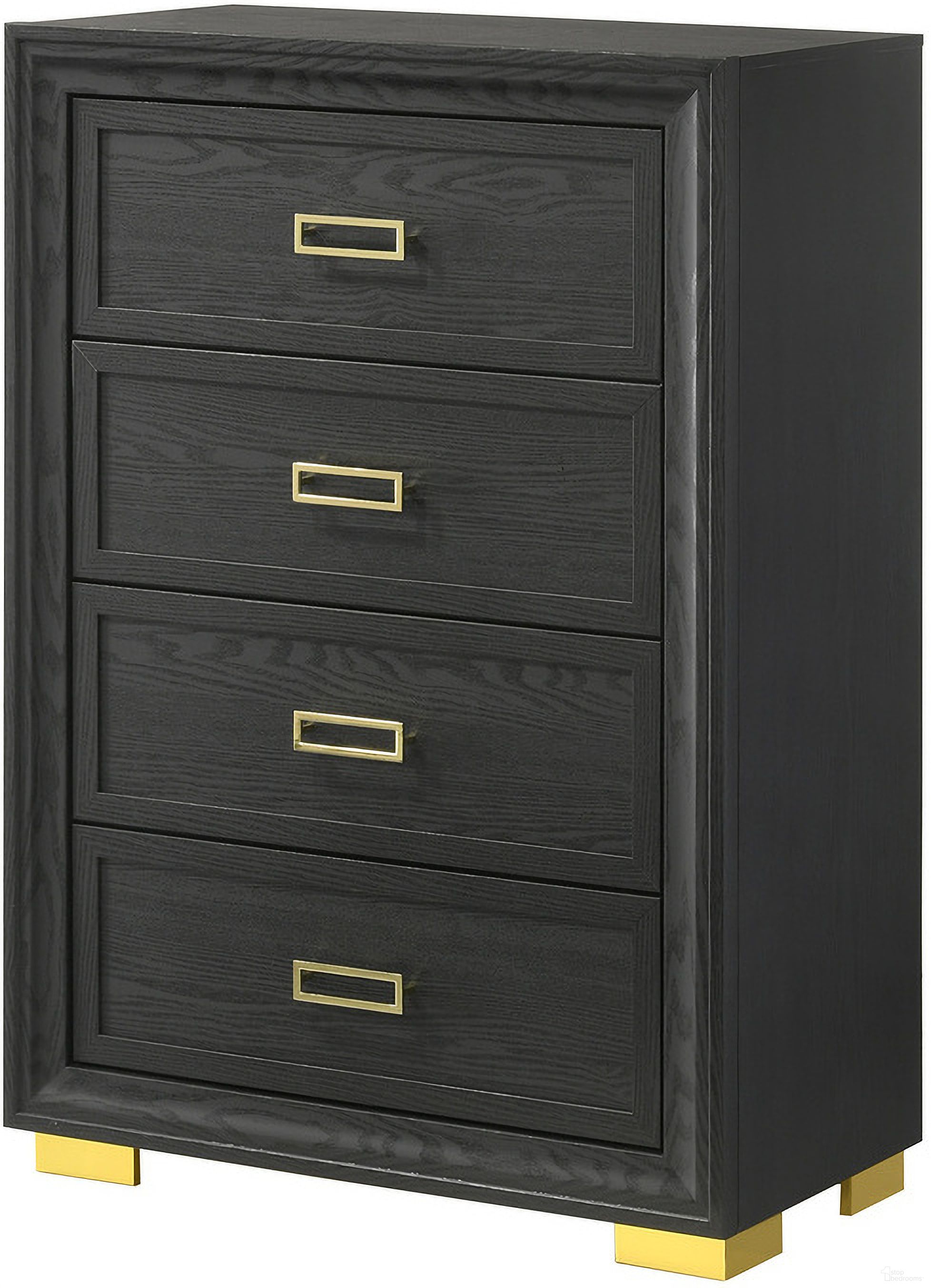 The appearance of Pepe Chest In Black designed by Crown Mark in the glam interior design. This black piece of furniture was selected by 1StopBedrooms from Pepe Collection to add a touch of cosiness and style into your home. Sku: B9290-4. Material: Pb.