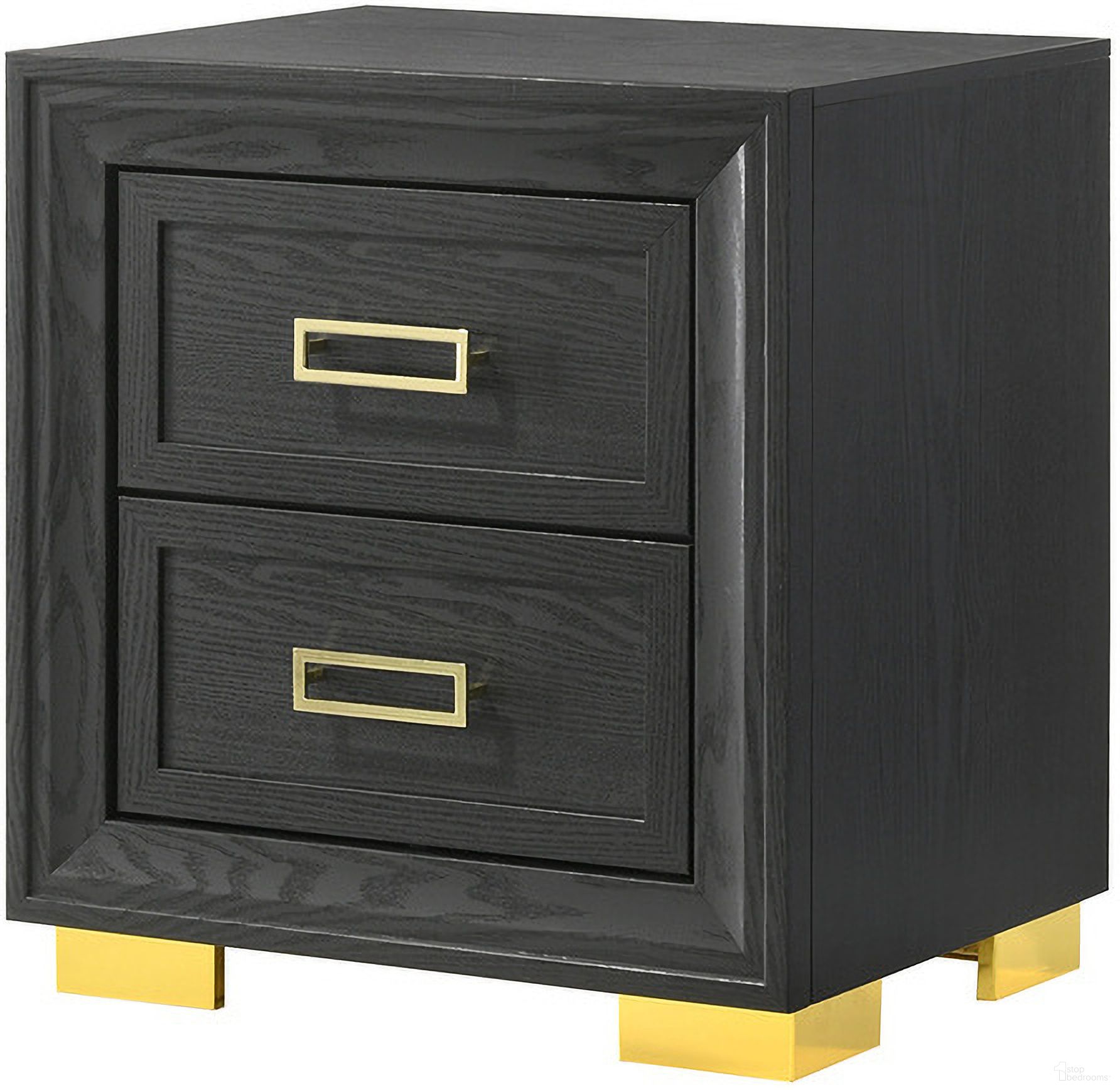The appearance of Pepe Night Stand In Black designed by Crown Mark in the glam interior design. This black piece of furniture  was selected by 1StopBedrooms from Pepe Collection to add a touch of cosiness and style into your home. Sku: B9290-2. Material: Pb.