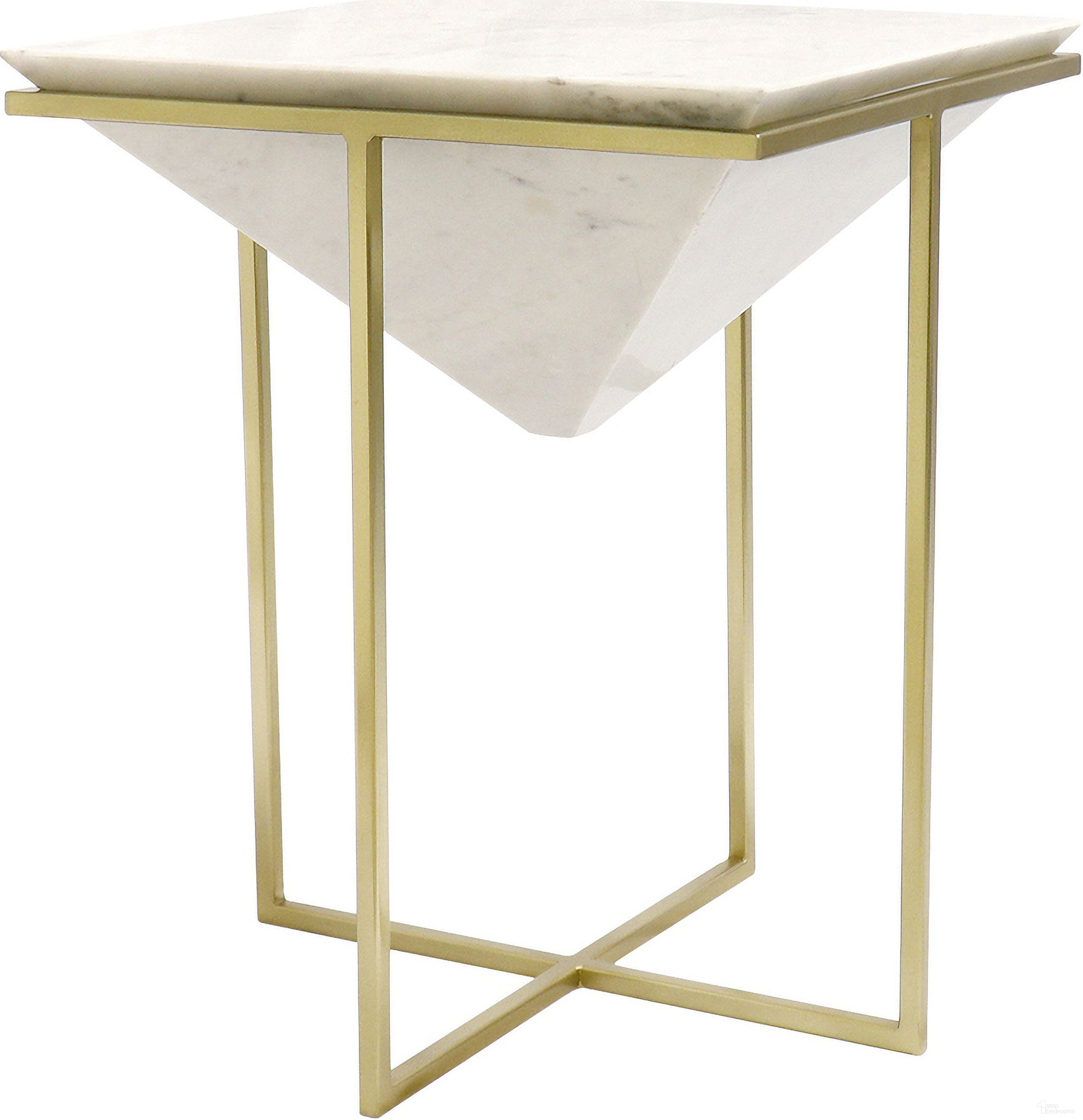 The appearance of Perama Marble and Stainless Steel Side Table In White and Gold designed by Pasargad Home in the modern / contemporary interior design. This white and gold piece of furniture  was selected by 1StopBedrooms from Beacon Collection to add a touch of cosiness and style into your home. Sku: PASF-147. Material: Stainless Steel.