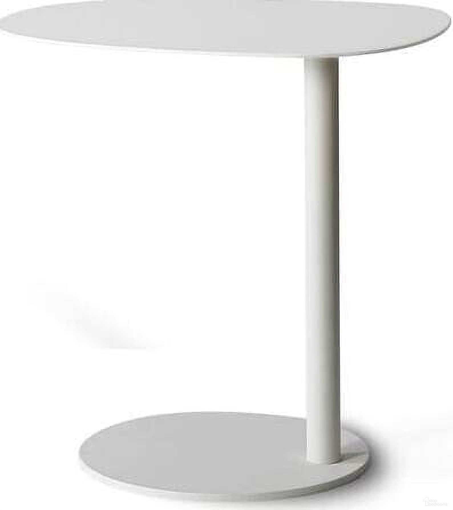 The appearance of Perch End Table In Matte White designed by Mobital in the modern / contemporary interior design. This matte white piece of furniture  was selected by 1StopBedrooms from Perch Collection to add a touch of cosiness and style into your home. Sku: WEN-PERC-MWHI-. Material: Aluminum.