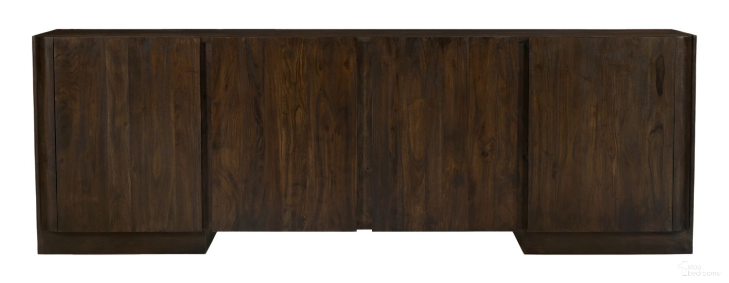 Percy 4-Door Sideboard In Barista Brown On Solid Acacia Wood