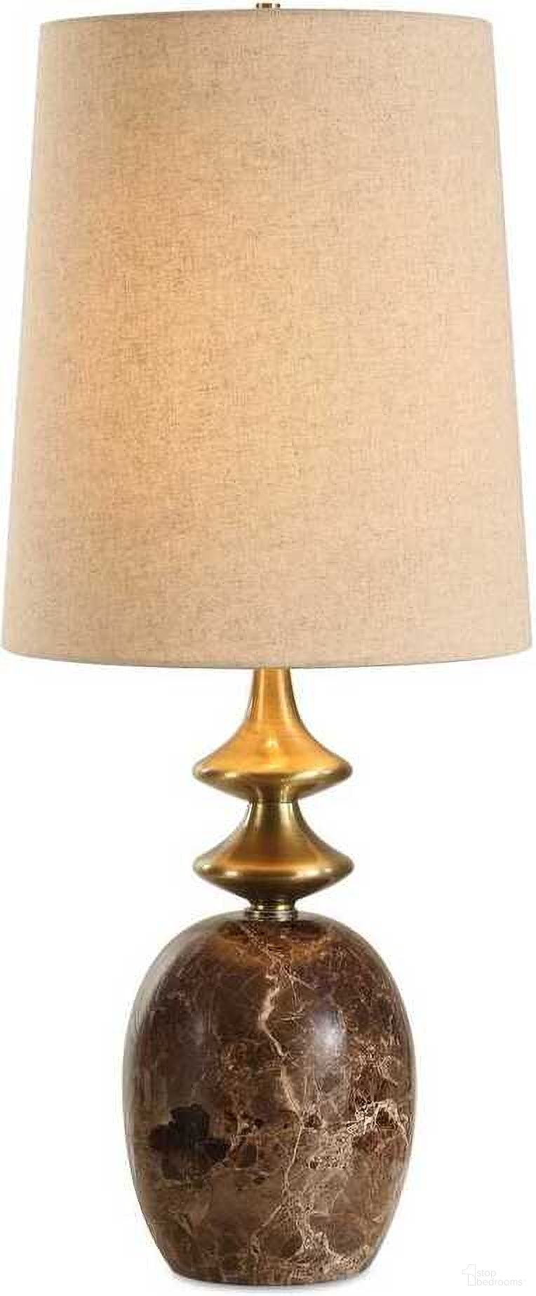 Percy Marble Buffet Lamp In Brown