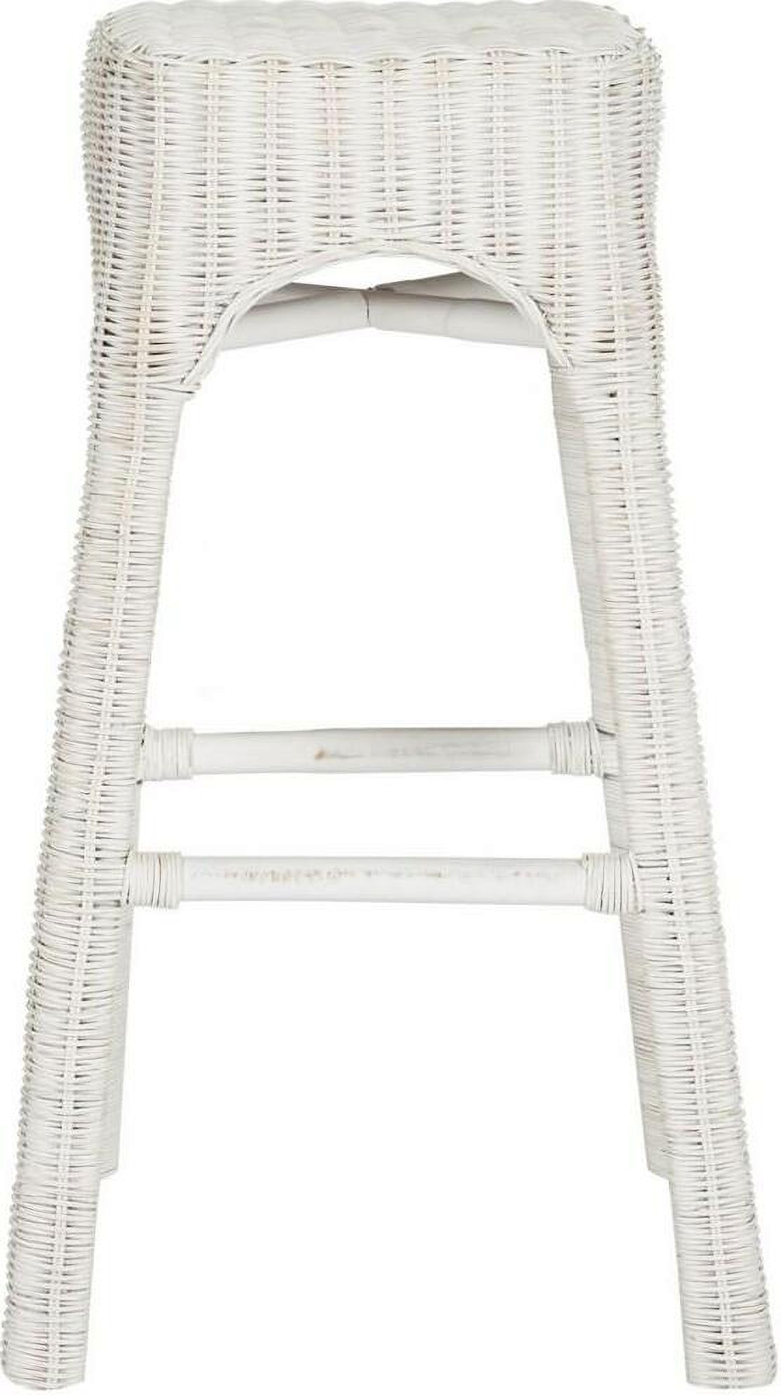 The appearance of Percy White Distress Wicker Counter Stool designed by Safavieh in the traditional interior design. This white piece of furniture was selected by 1StopBedrooms from Percy Collection to add a touch of cosiness and style into your home. Sku: WIK6501A. Material: Rattan.