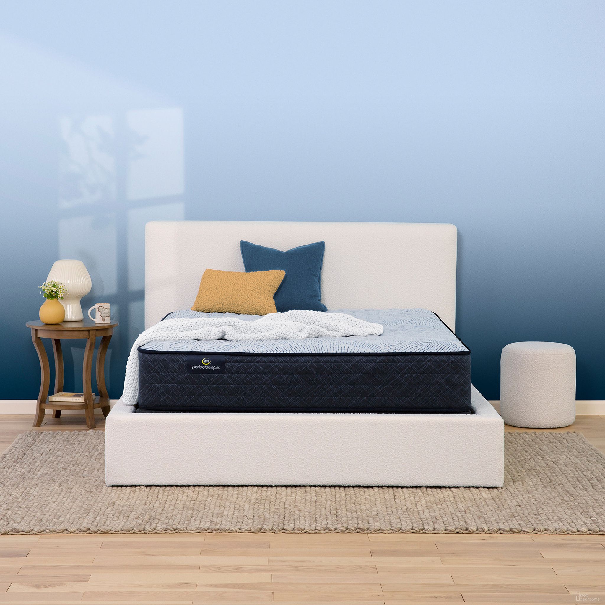 Perfect Sleeper Nurture Night 12 Inch Firm King Mattress In Light Blue